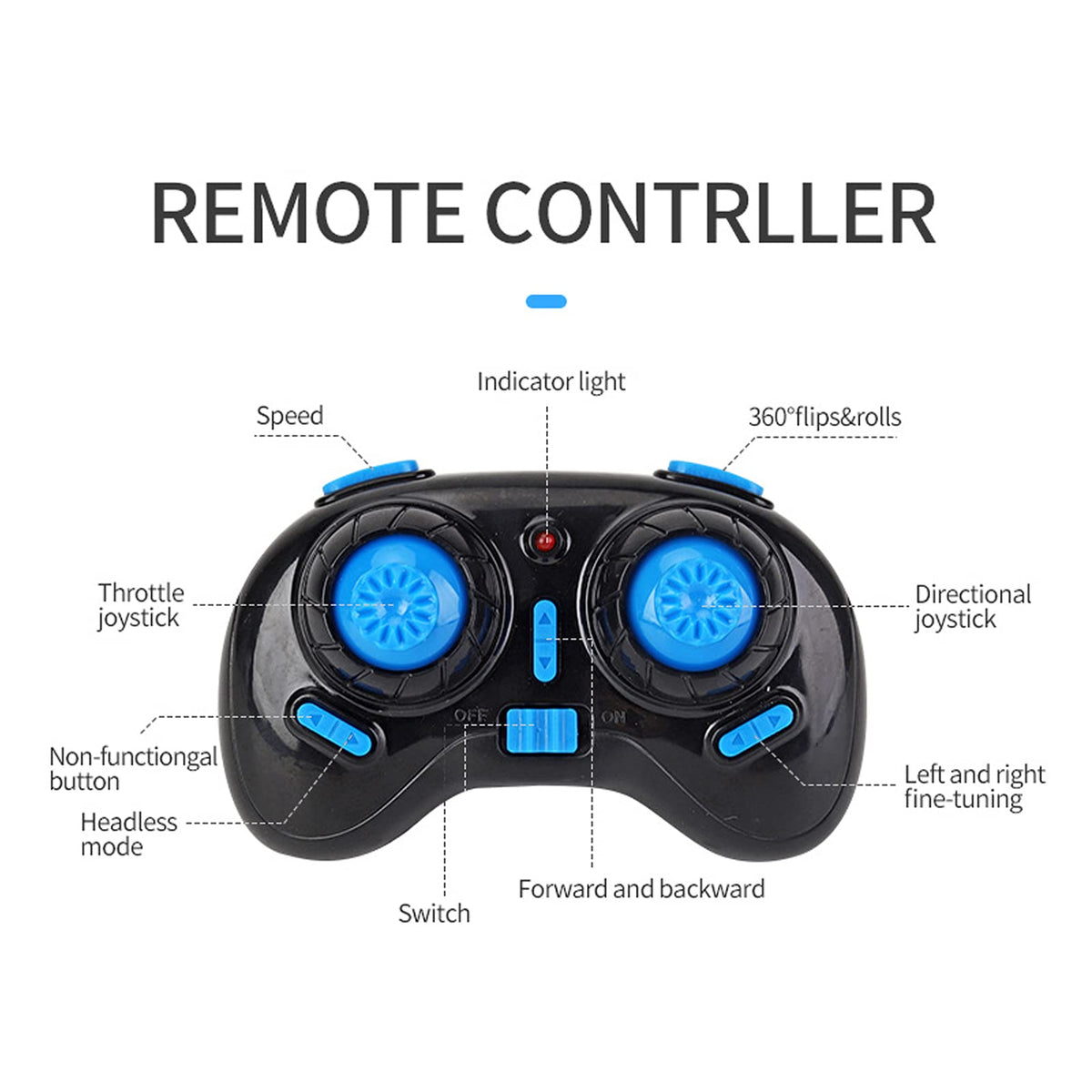 GOTOTOP - 3 en 1 RC Drone Mini RC Drone Juguete Flip Modo sin cabeza Tierra Agua Barco Eléctrico Control Remoto Niños Juguete