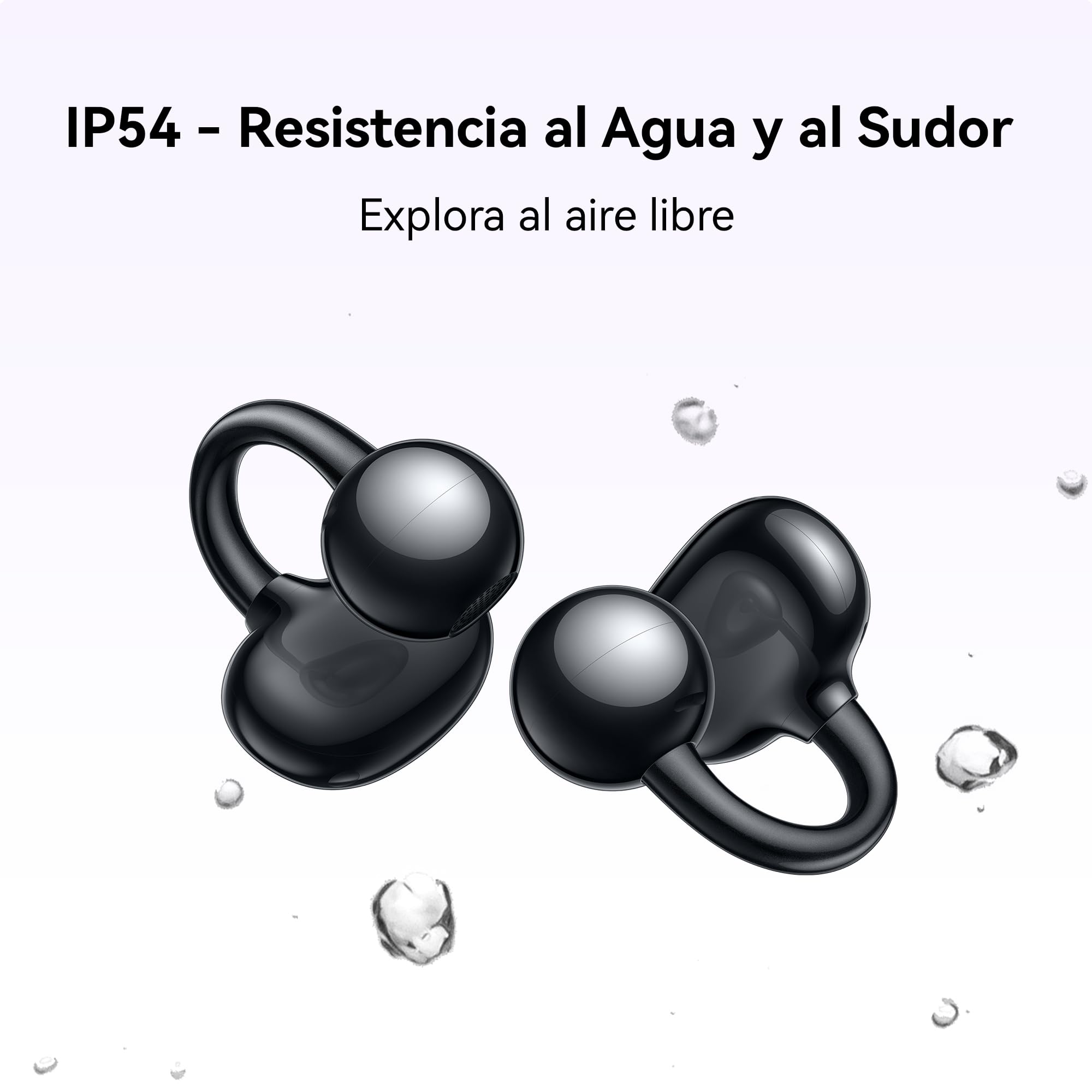 HUAWEI FreeClip Audífono Inalámbricos, iOS y Android, Negro