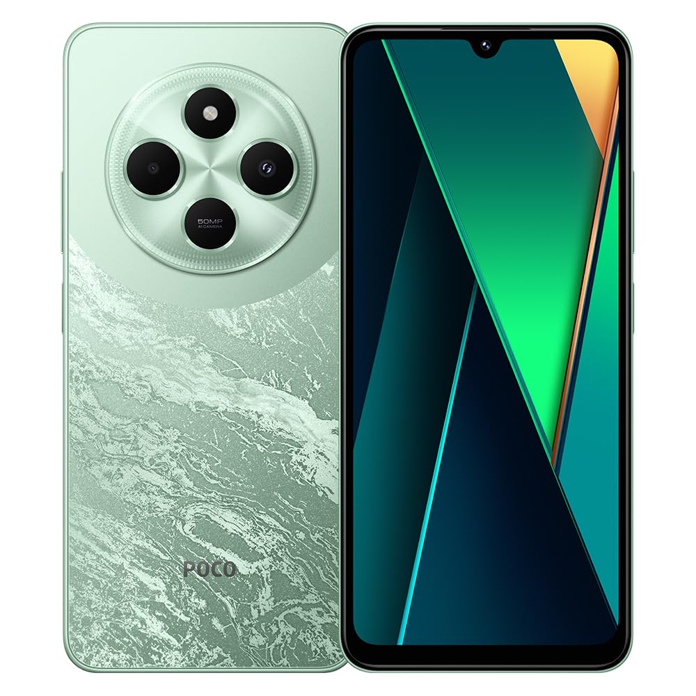 Xiaomi Smartphone Poco C75 8+256GB 4G LTE con Pantalla IPS de 6,88", Cámara Trasera de 50 MP, Batería de 5160 mAh, MediaTek Helio G85 (Verde)