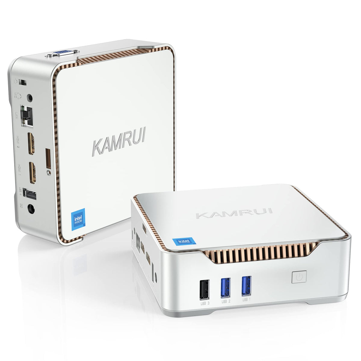 KAMRUI GK3 Plus Mini PC 16GB RAM 1TB M.2 SSD, Intel 12th Alder Lake N95 (up to 3.4GHz) Mini PC Windows 11 Pro, 2.5''SSD, Gigabit Ethernet, 4K UHD, WiFi, BT, VESA/Home/Business Mini Desktop Computer