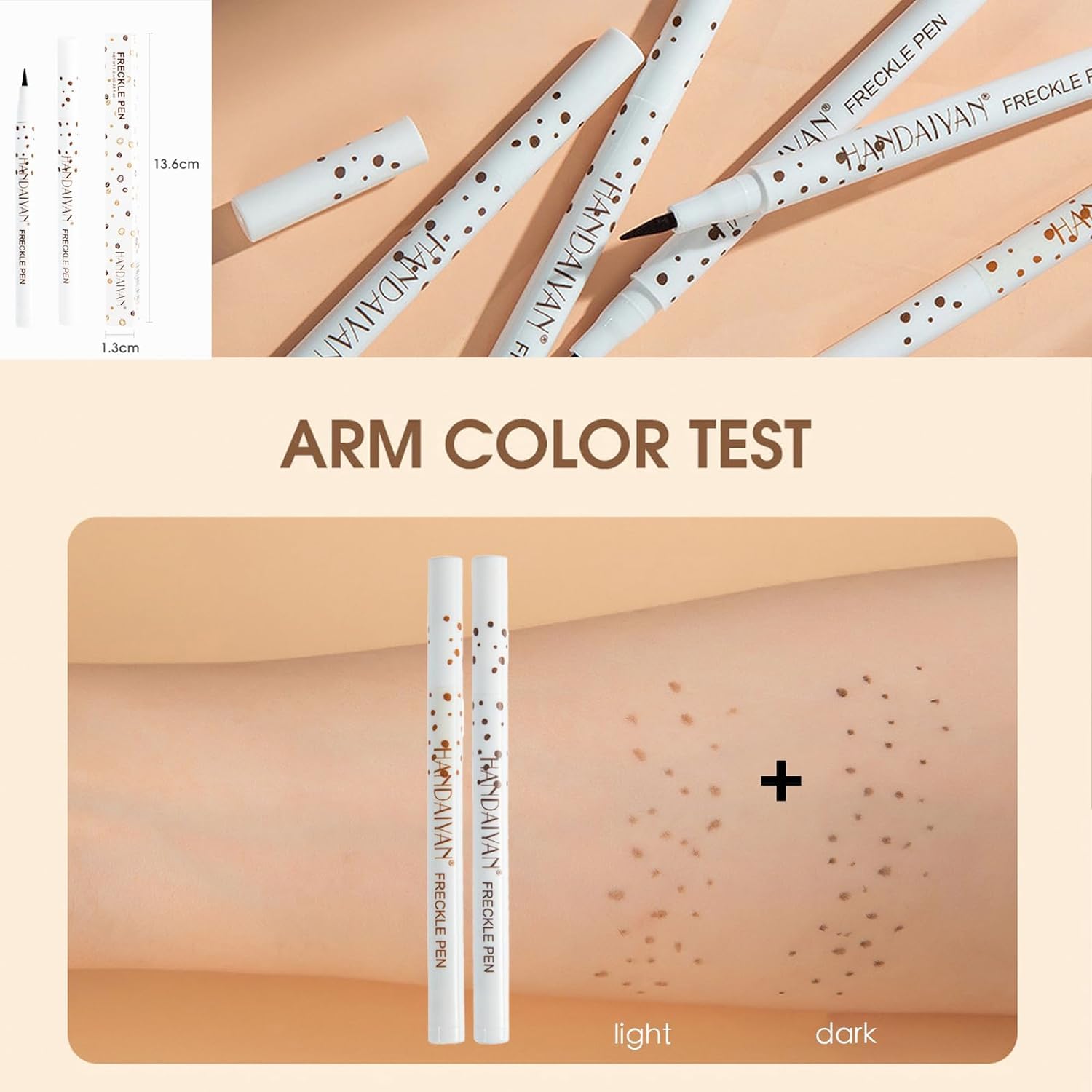 Freckle Pen Bolígrafo Para Pecas, Bolígrafo De Maquillaje Para Pecas, Resistente Al Agua, Duradero, Suave, Para Maquillaje Natural Como Real, Bolígrafo Para Pecas (1# light brown)