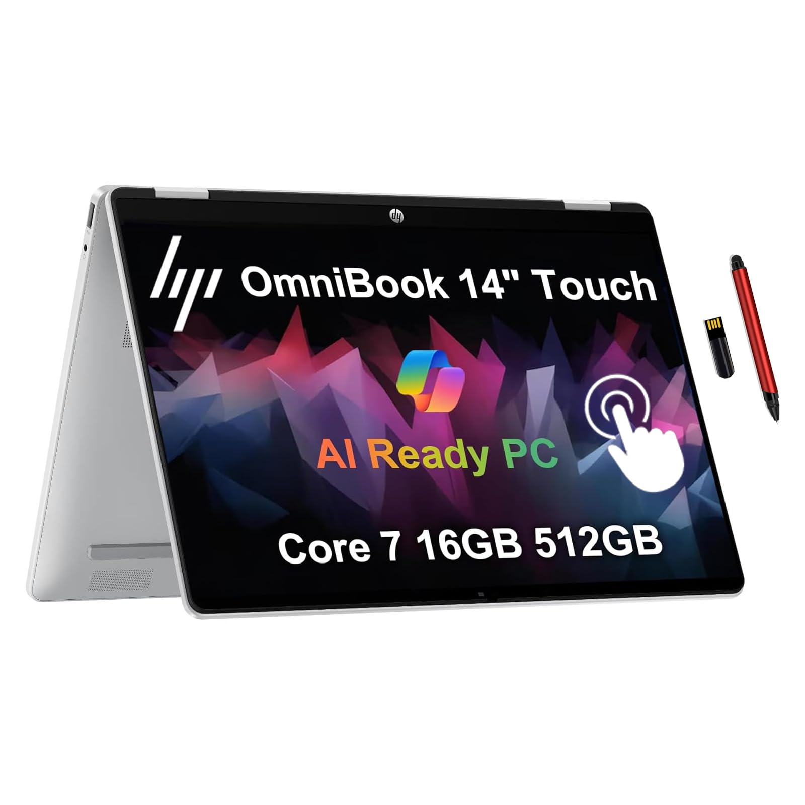Laptop HP OmniBook 14-FP0023dx 5 Flip 2 en 1 Core 7 16GB 512GB Touch 14" Plata