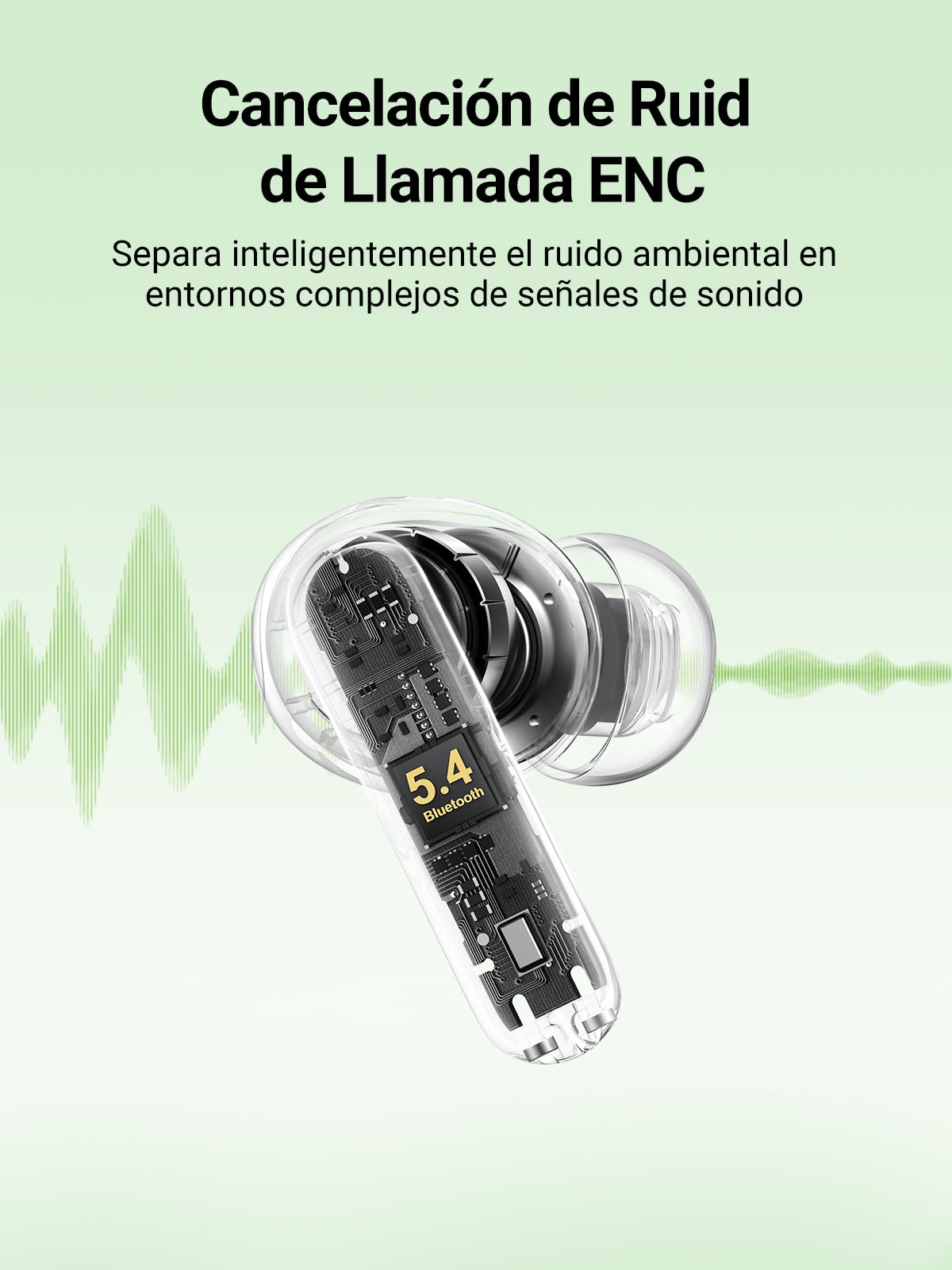 UGREEN Audífonos Inalámbricos Bluetooth 5.4, 12mm Diafragmas con ENC