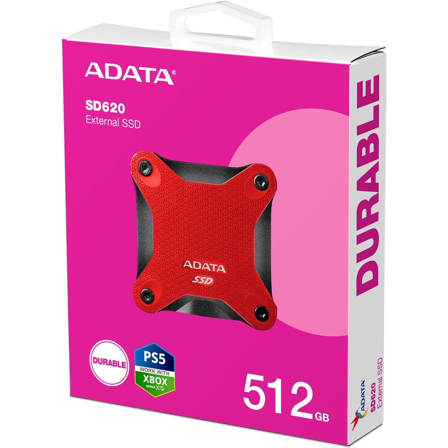 Unidad de Estado sólido ADATA Externo SD620 512Gb USB Color Rojo SD620-512GCRD