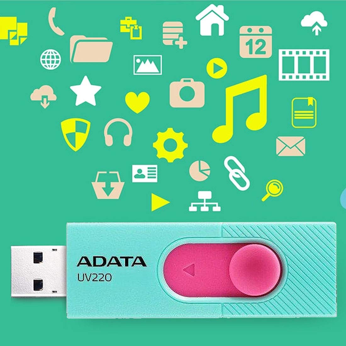 ADATA Memoria USB Portátil 2.0 32GB UV220 Tiffany Rosa