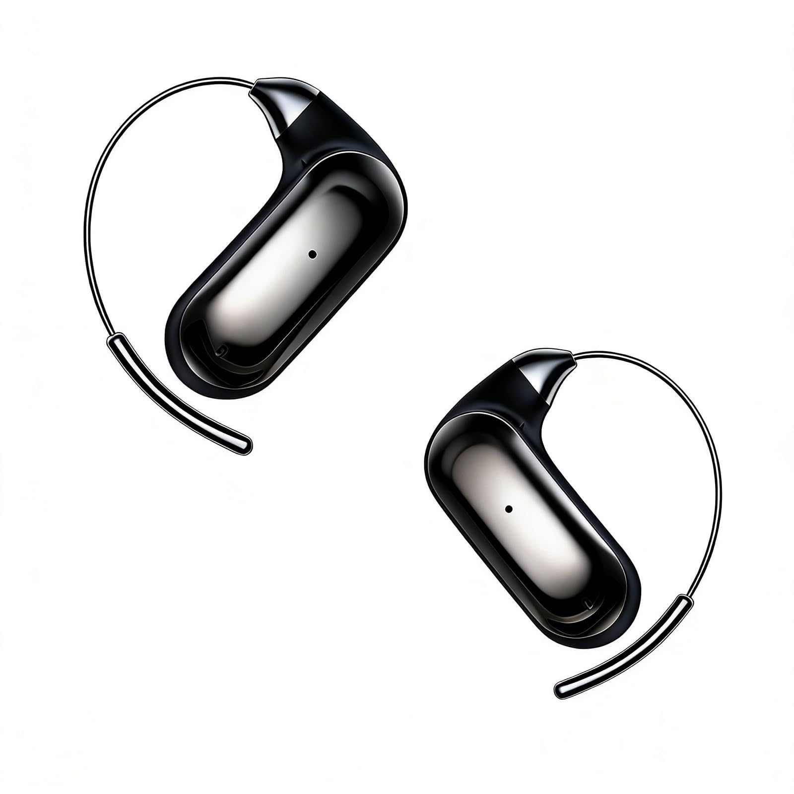Xmenha - Auriculares de oído abierto inalámbricos, Bluetooth, auriculares de conducción de aire óseo, con ganchos para correr