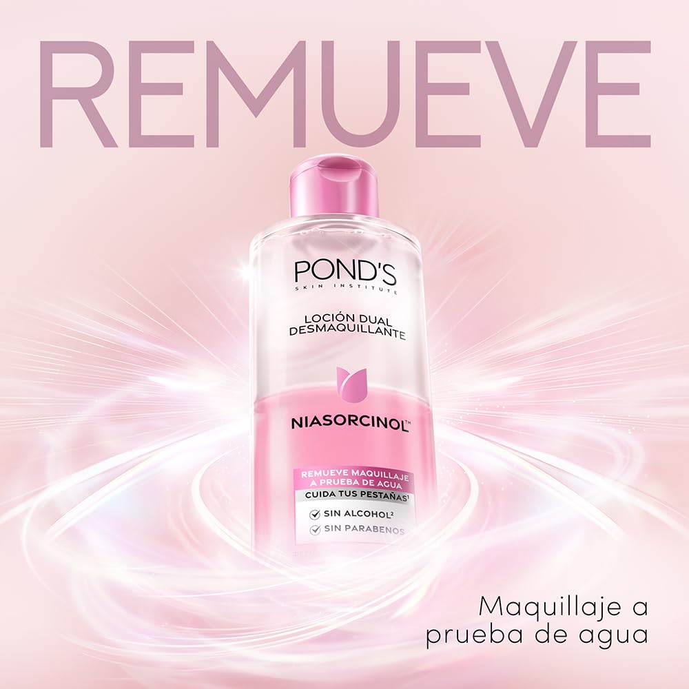POND'S Loción Dual Desmaquillante con Niasorcinol para todo tipo de piel, 200 ml