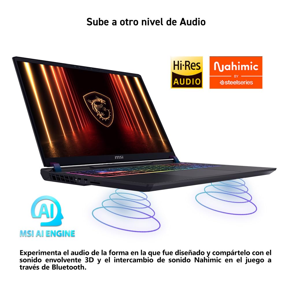 MSI Laptop Gaming Vector 16 HX AI NVIDIA GeForce RTX 5080 Intel® Core™ Ultra 9 275HX 16GB RAM 1TB SSD 16" QHD+240Hz/Teclado en español/2 años de garantía