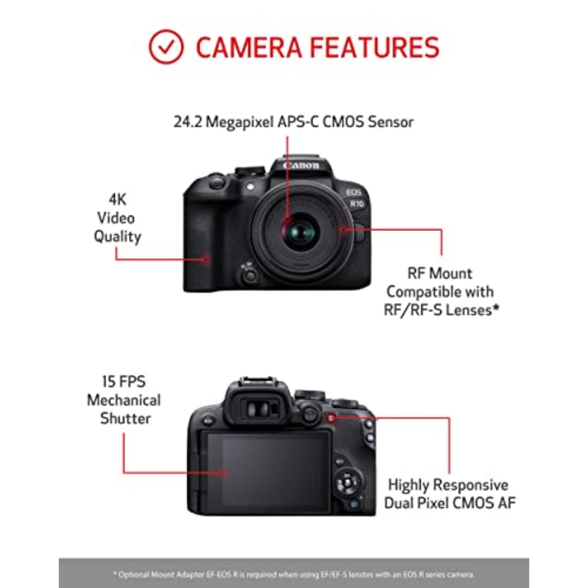 Canon EOS R10 RF-S18-45mm F4.5-6.3 IS STM