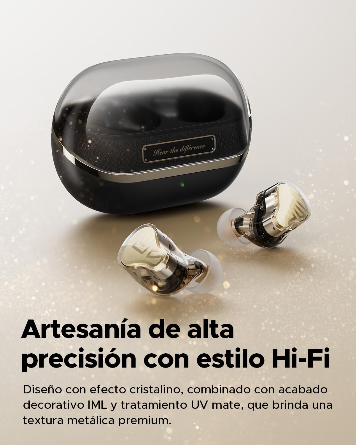 SoundPEATS H3 Audífonos Inalámbricos In-Ear HiFi, Triple Driver Híbrido