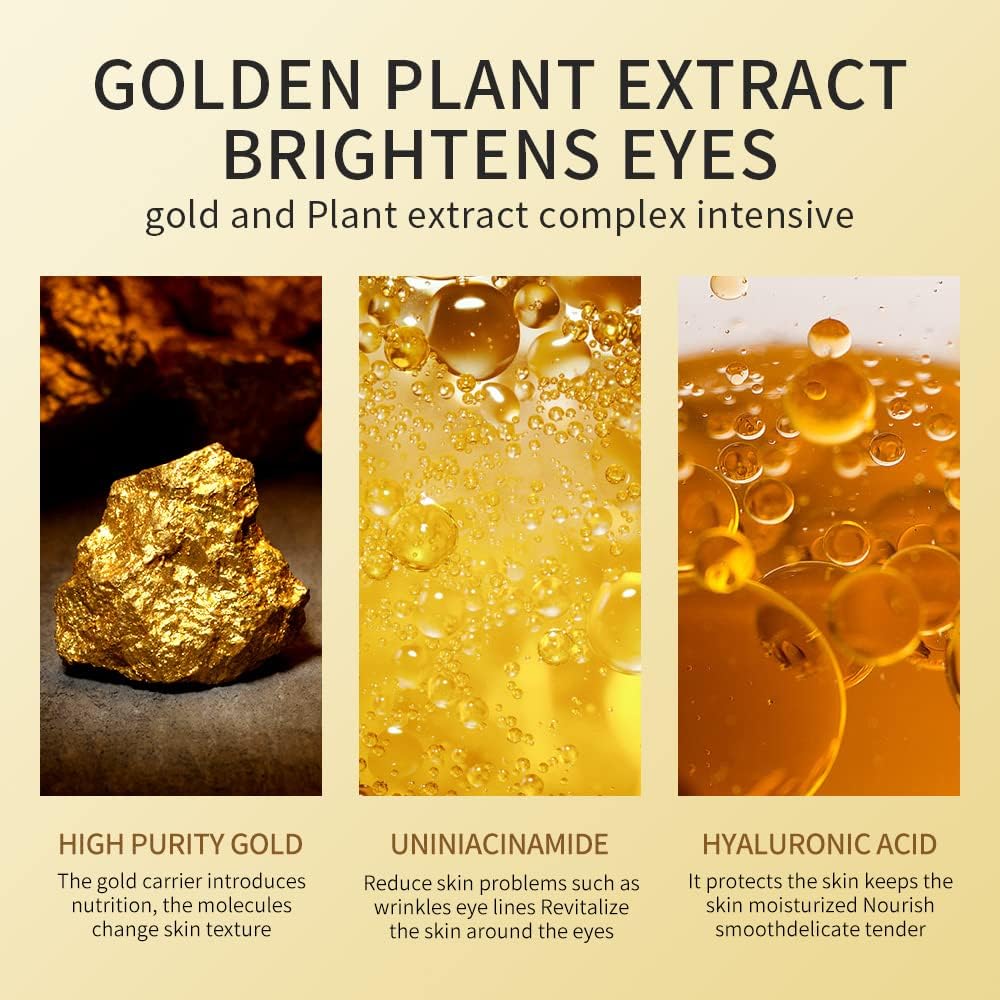 Parches para Ojos Máscaras de Ojos de Oro 24K - 32 Pares