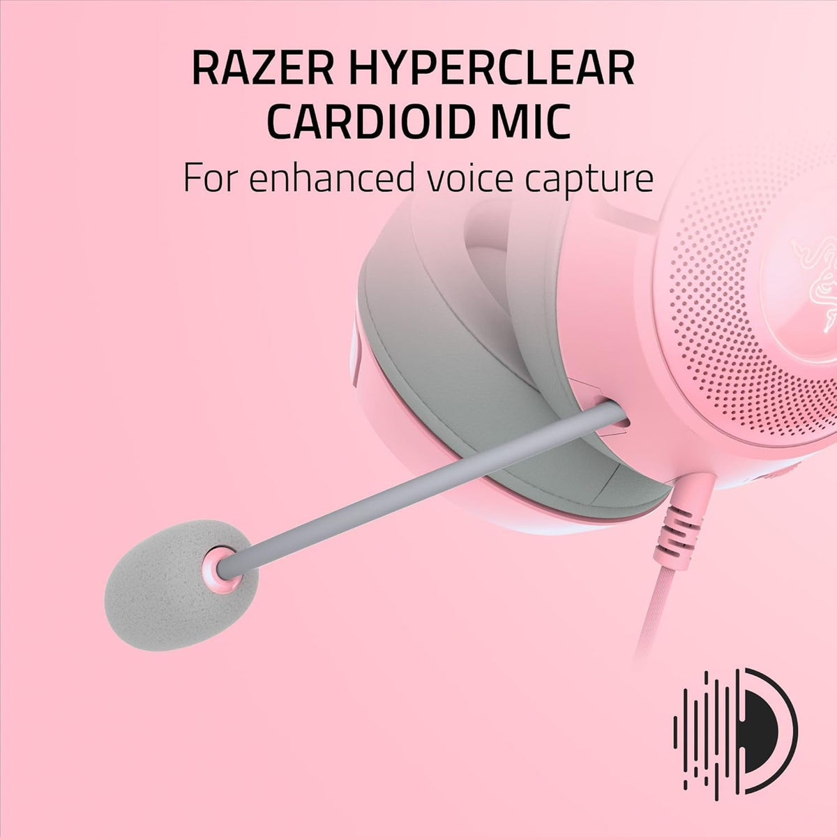 Razer Kraken Kitty V2 -Audifonos diadema alámbricos RGB Chroma iluminación reactiva - Micrófono cardioide HyperClear - Controladores 40 mm - Sonido envolvente 7.1 ,Rosa Cuarzo (Reacondicionado)