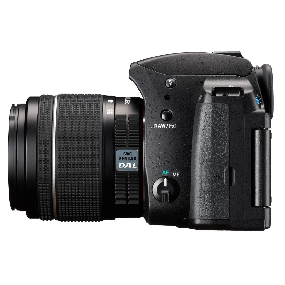 Pentax KF APS-C Cámara réflex Digital 18-55 WR Kit con Monitor LCD a Prueba de Polvo, Resistente a la Intemperie y de ángulo Variado, Color Negro