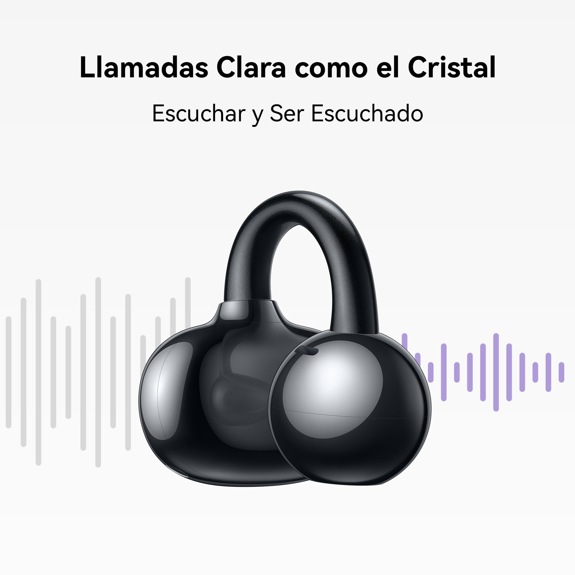 HUAWEI FreeClip Audífono Inalámbricos, iOS y Android, Negro