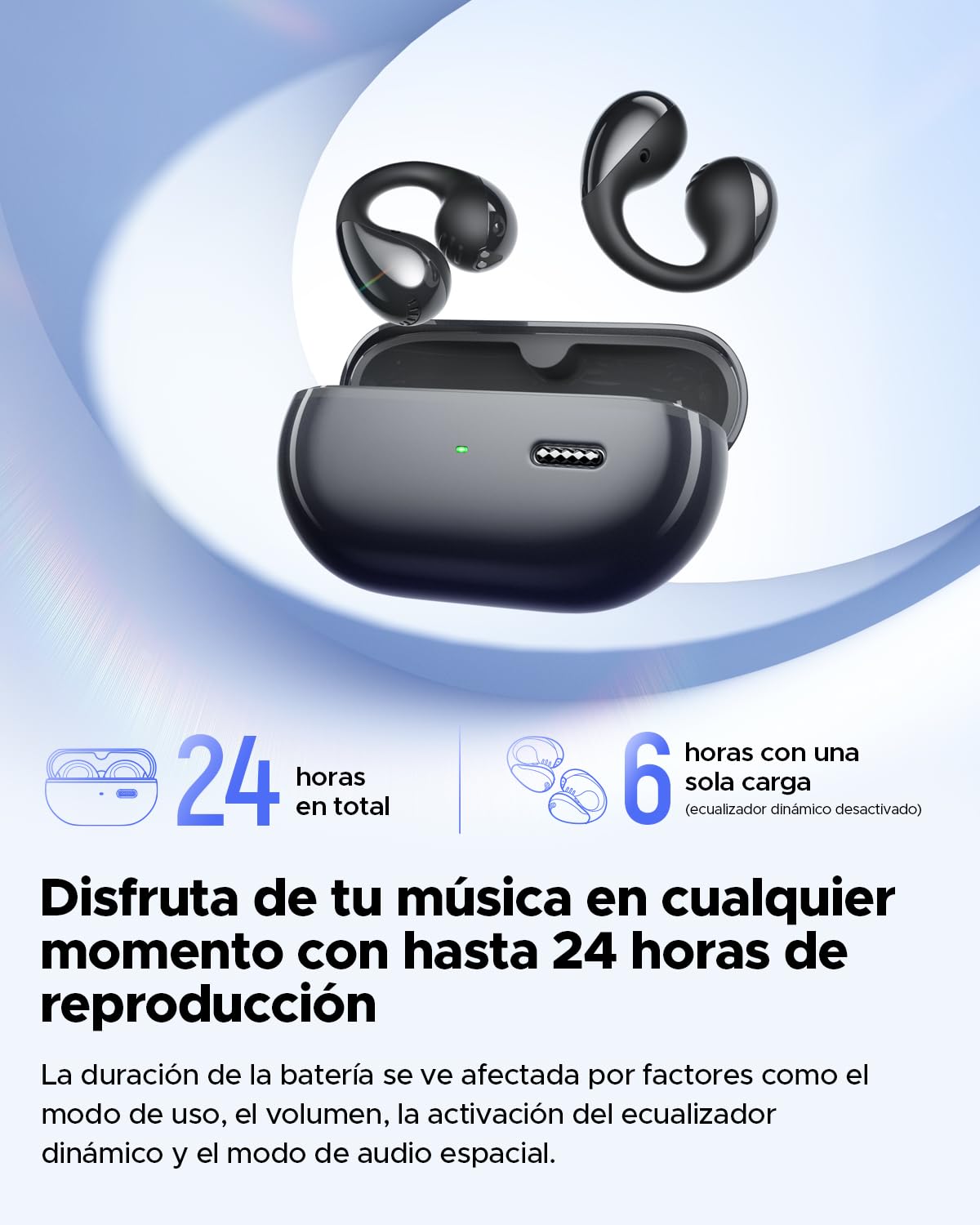 SoundPEATS PearlClip Pro Audífonos Open-Ear Clip Cómodo Estable Hi-Res LDAC
