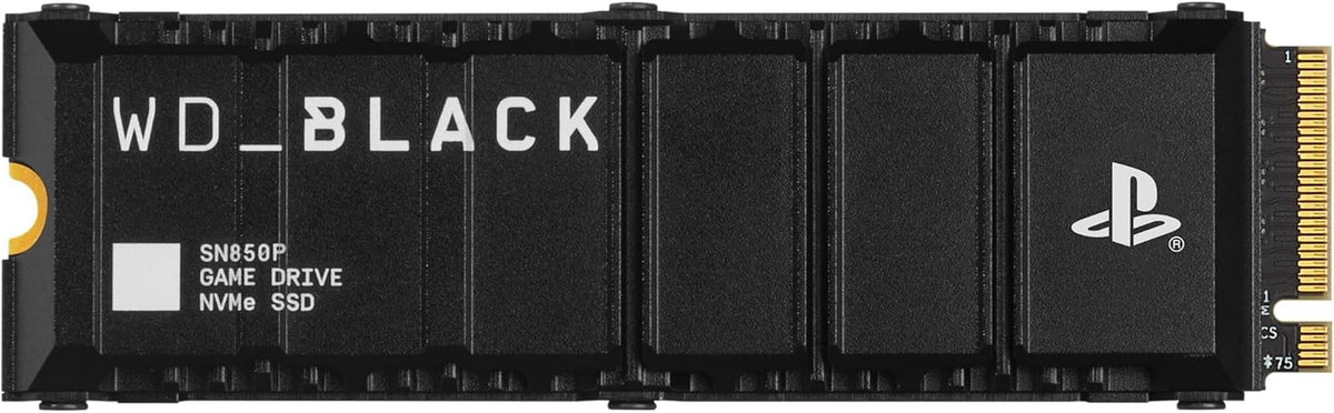 WD_Black Western Digital 2TB SN850P NVMe M.2 SSD Expansión de Almacenamiento con Licencia Oficial para Consolas PS5, hasta 7,300 MB/s, con disipador de Calor - WDBBYV0020BNC-WRSN