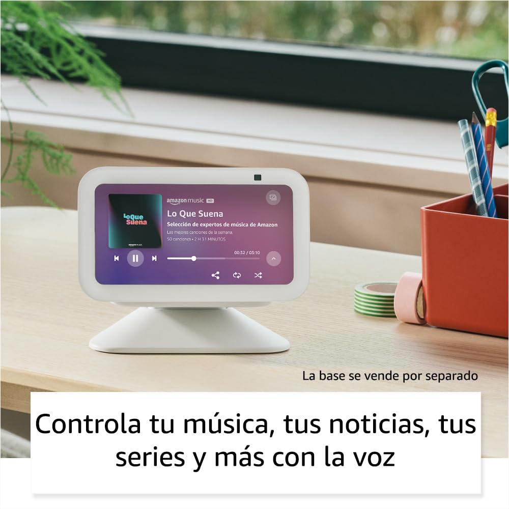 Amazon Echo Show 5 (modelo más reciente), Pantalla inteligente con graves más profundos y sonido más claro, Azul claro, con el Acceso Anticipado de Alexa+