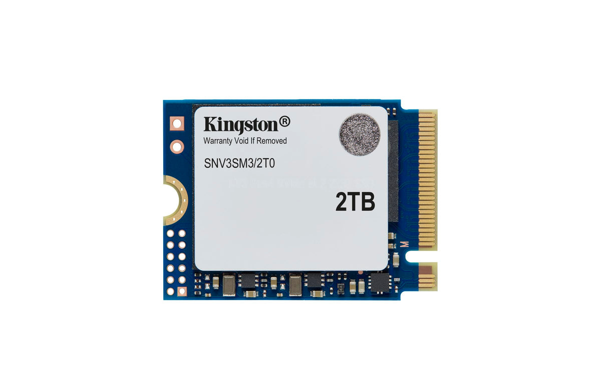 Kingston SSD NV3, Capacidad: 2TB, Factor de Forma: M.2 2230, Interfaz: NVMe PCIe Gen 4.0 x 4 Carriles, Lectura: 6000MB/s y Escritura: 5000MB/s, SKU: SNV3SM3/2T0