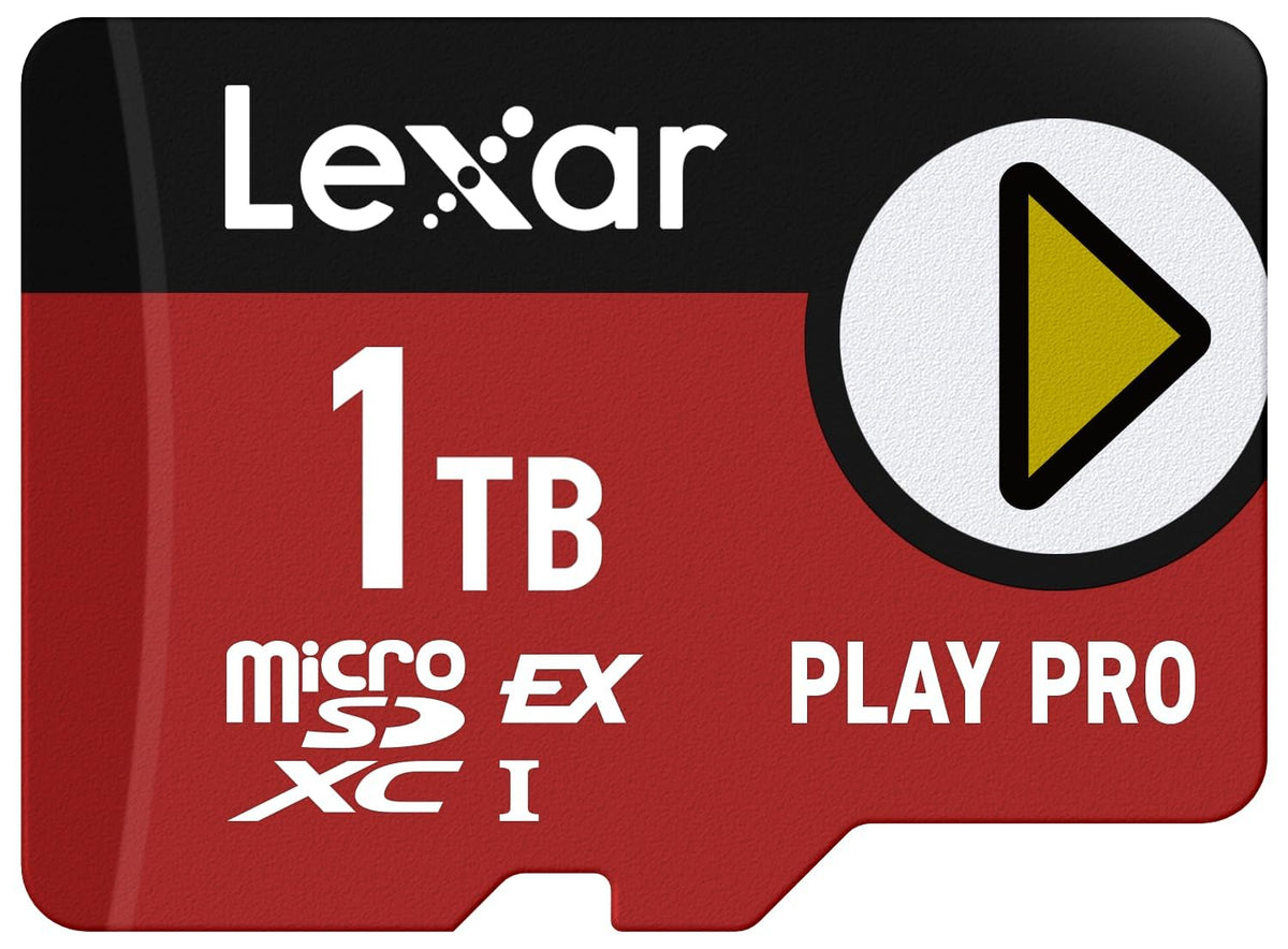 Lexar 1TB Play PRO microSD Express Card, UHS-I, C10, U3, V30, Full HD, 4K, hasta 900/600 MB/s Tarjeta de memoria, compatible con Nintendo Switch 2, ASUS ROG Ally, Steam Deck, Gaming (LMSXPS0001T-BNNNU