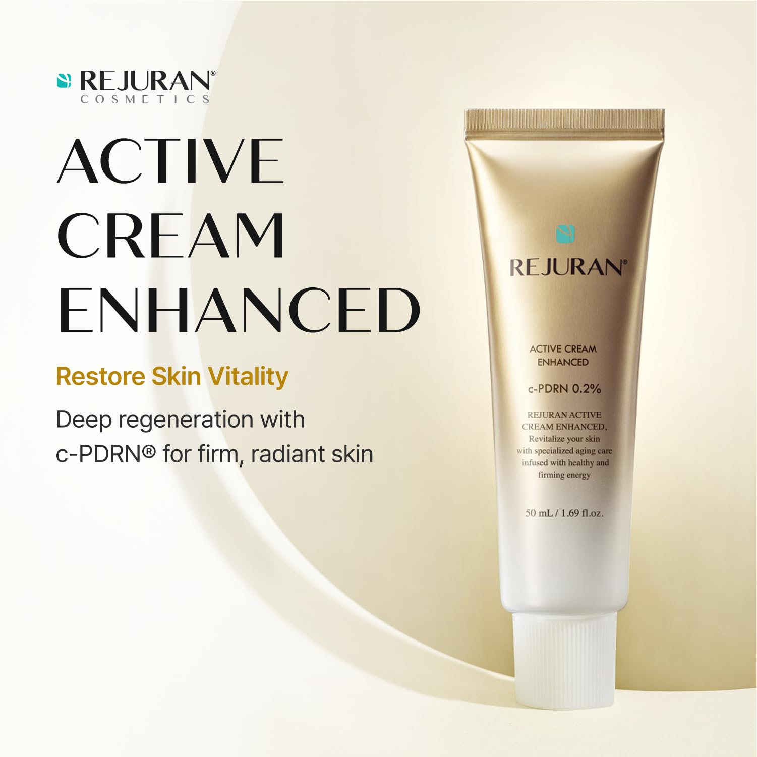 REJURAN Crema Activa Mejorada, Dot Pdrn Rejuvenecimiento Profundo Salmon Dna Pdrn Hidratante Facial Para Estimular El Colágeno. 1,69 onzas líquidas (paquete de 1)