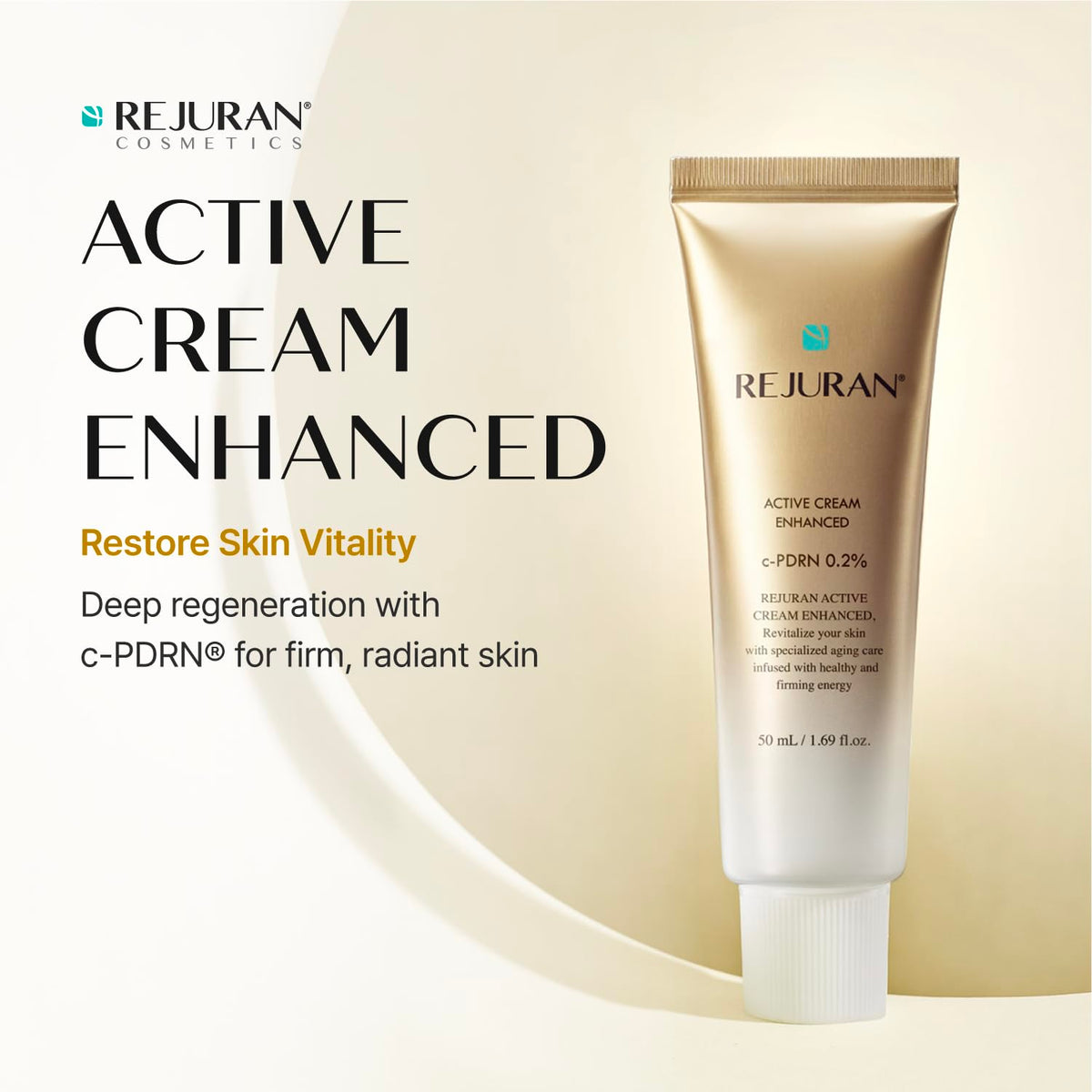 REJURAN Crema Activa Mejorada, Dot Pdrn Rejuvenecimiento Profundo Salmon Dna Pdrn Hidratante Facial Para Estimular El Colágeno. 1,69 onzas líquidas (paquete de 1)