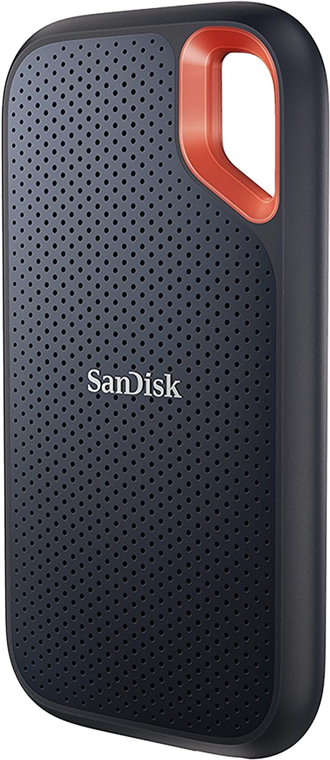 SanDisk SSD portátil Extreme de 8 TB - hasta 1050 MB/s, USB-C, USB 3.2 Gen 2, IP65 Resistencia al Agua y al Polvo, Firmware actualizado, Unidad Externa de Estado sólido - SDSSDE61-8T00-G25