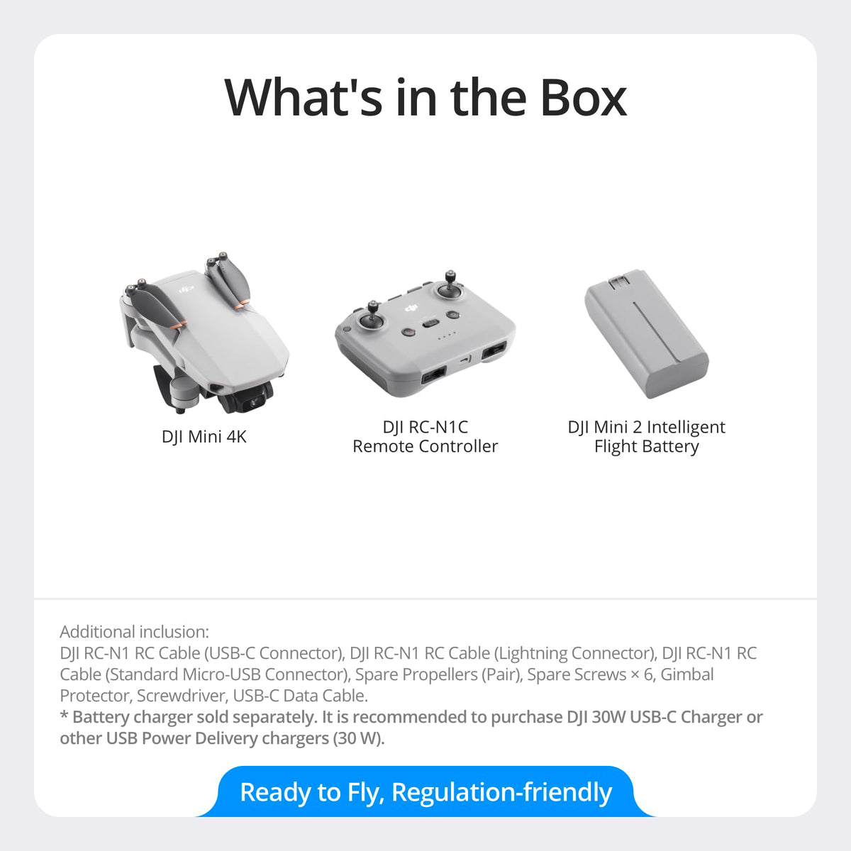 DJI Mini 4K, dron con cámara 4K UHD para adultos, menos 249 g, estabilización de cardán 3 ejes, transmisión video de 10 km, retorno automático, resistencia al viento, 1 batería para un tiempo
