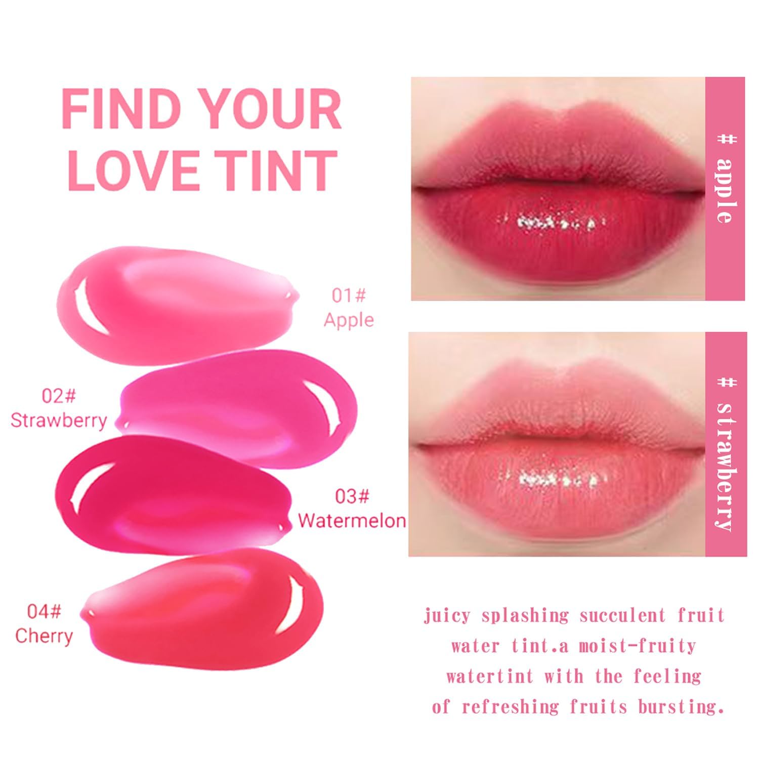 Tintas Labiales Permanente Tinte De Labios Gloss Liquida Water Tint Coreana Lip Maquillaje 4 Piezas LíQuidas Hidratante Mejillas Brillo Hydrating Cheek Hold Lipstick LáPiz Labial