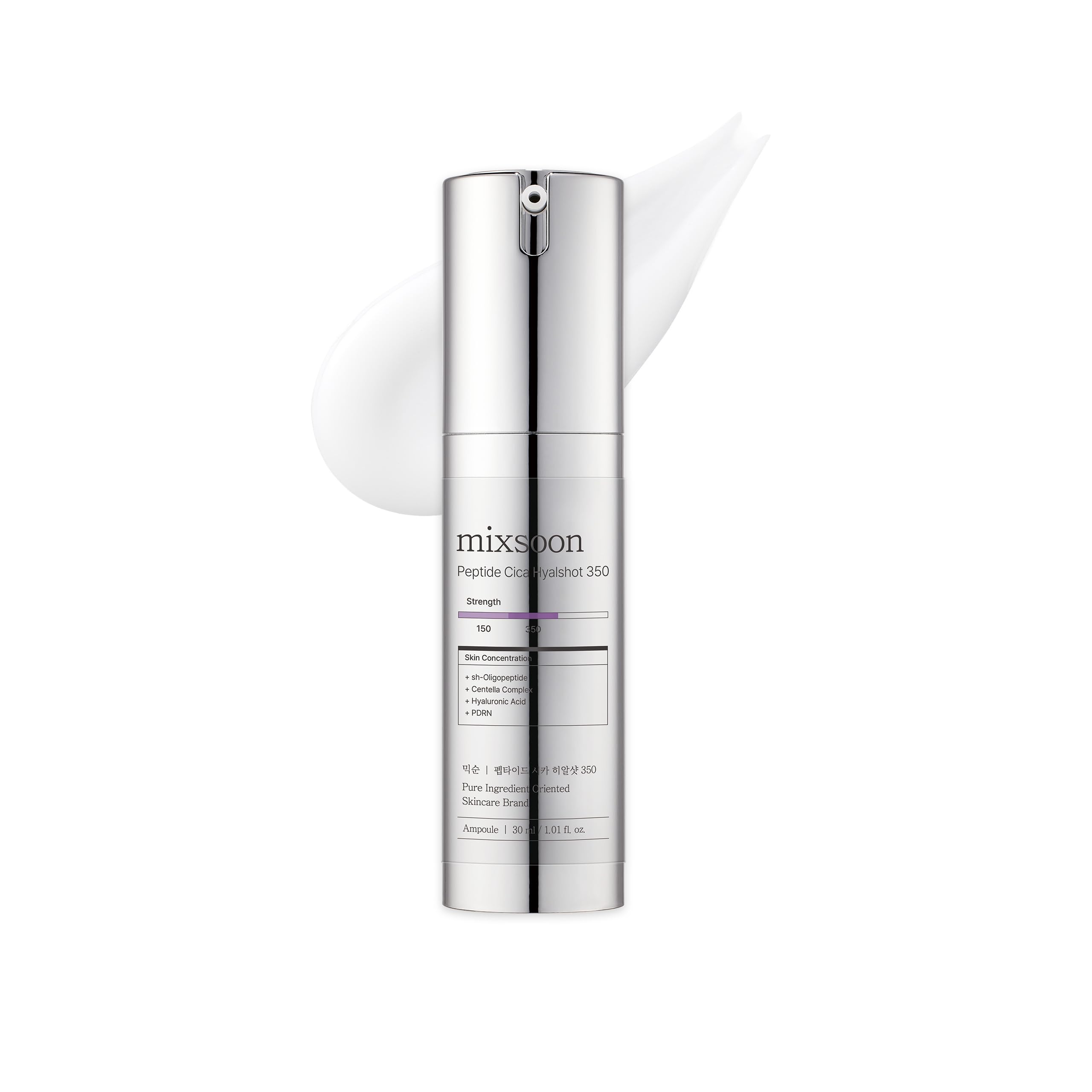 MIXSOON Peptide Cica Hyalshot 350 - 30 ml - Serum Facial Coreano con Péptidos, Centella Asiática, Ácido Hialurónico y PDRN, Skincare Coreano