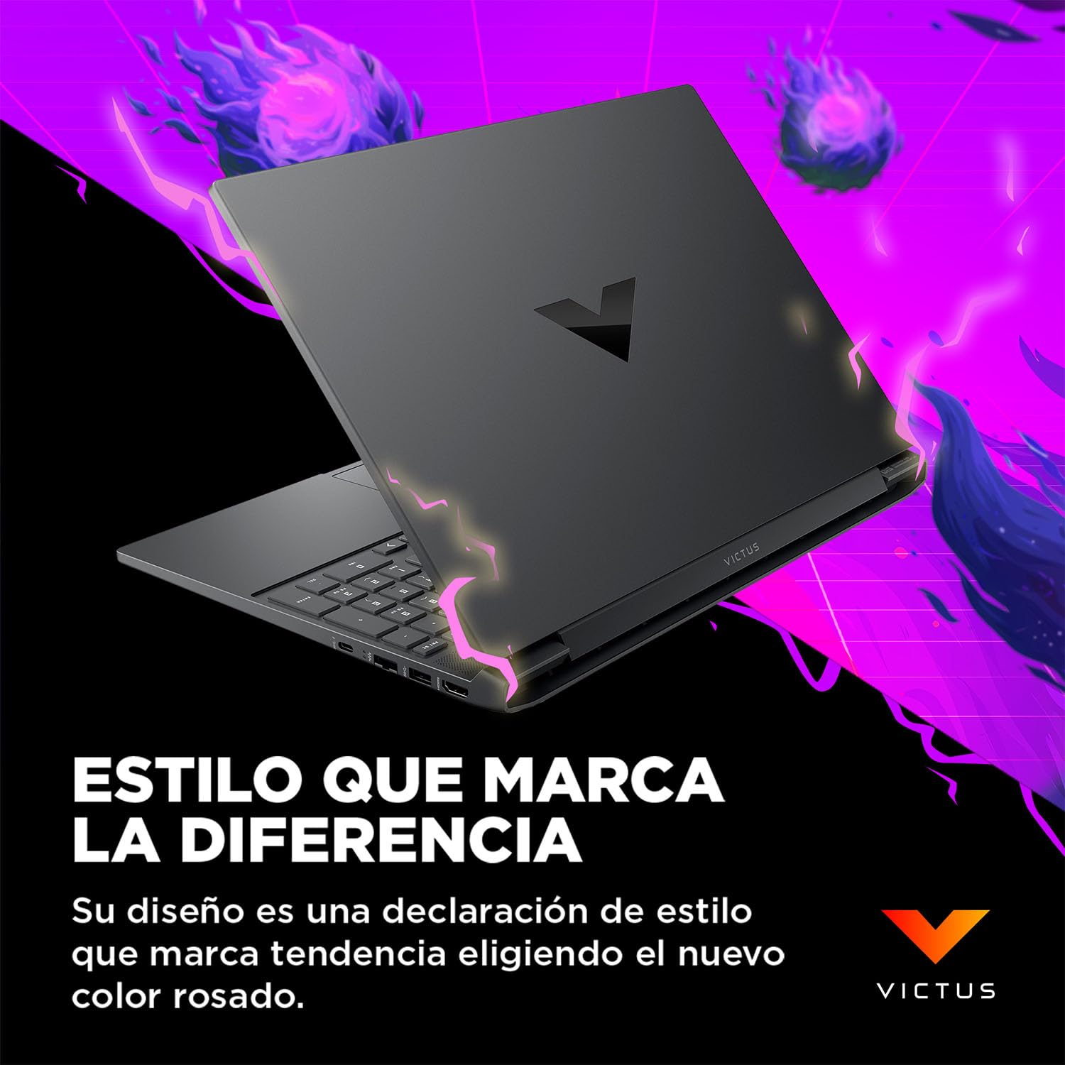 HP Laptop Gaming Victus 15-fa2004la, Intel Core i5, 24 GB RAM, 512 GB SSD, 15.6", FHD, NVIDIA GeForce RTX 3050 (6GB), Windows 11 Home, Teclado en Español, Garantía Mexico, Plata Cromo