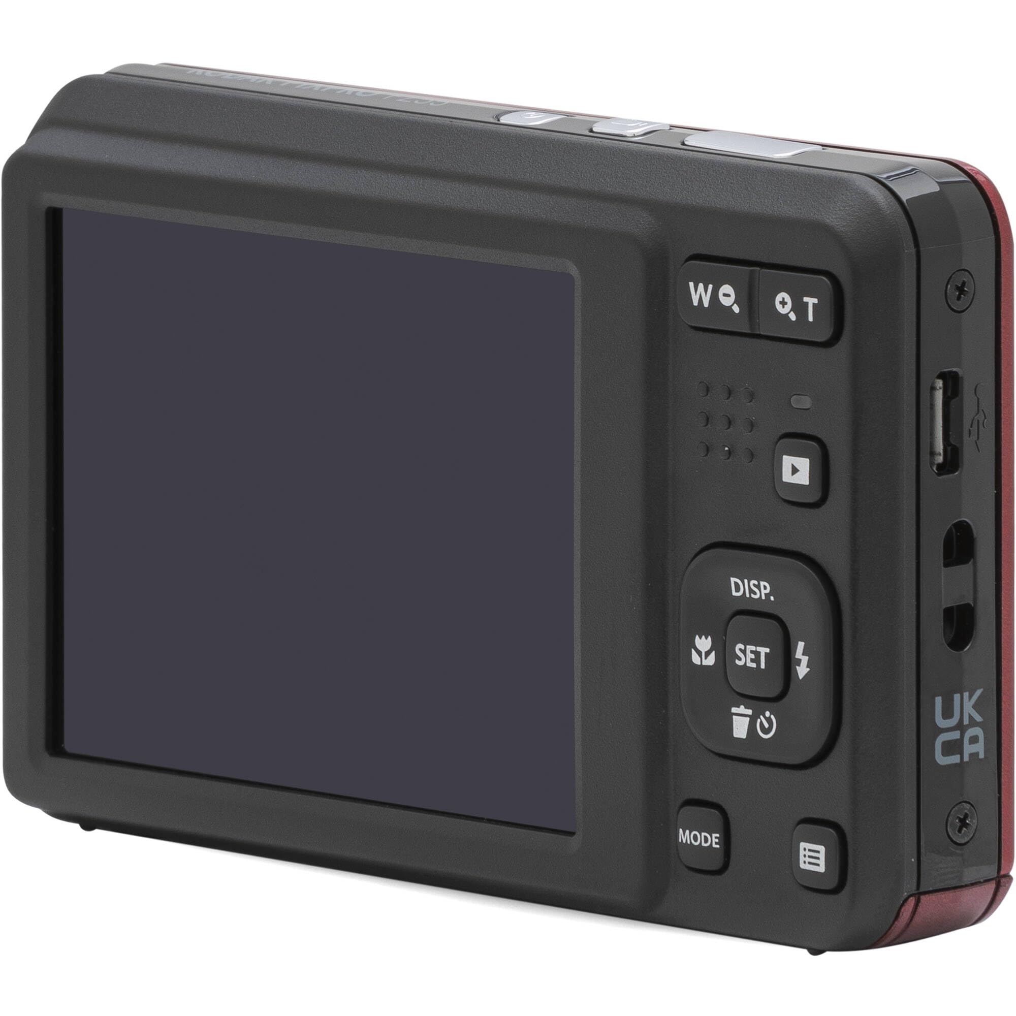 Kodak PIXPRO FZ55 - Cámara digital roja de 16 MP, zoom óptico de 5X, 28 mm, gran angular, 1080P, cámara LCD Full HD de 2,7 pulgadas, tarjeta y lector de 64 GB + funda + portafolios de memoria +