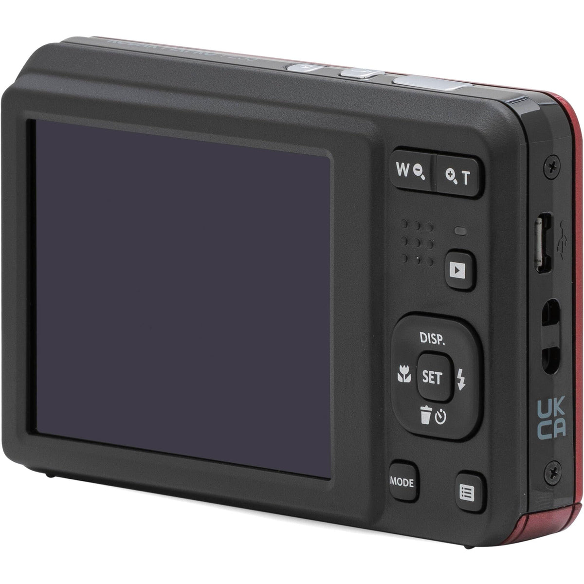 Kodak PIXPRO FZ55 - Cámara digital roja de 16 MP, zoom óptico de 5X, 28 mm, gran angular, 1080P, cámara LCD Full HD de 2,7 pulgadas, tarjeta y lector de 64 GB + funda + portafolios de memoria +