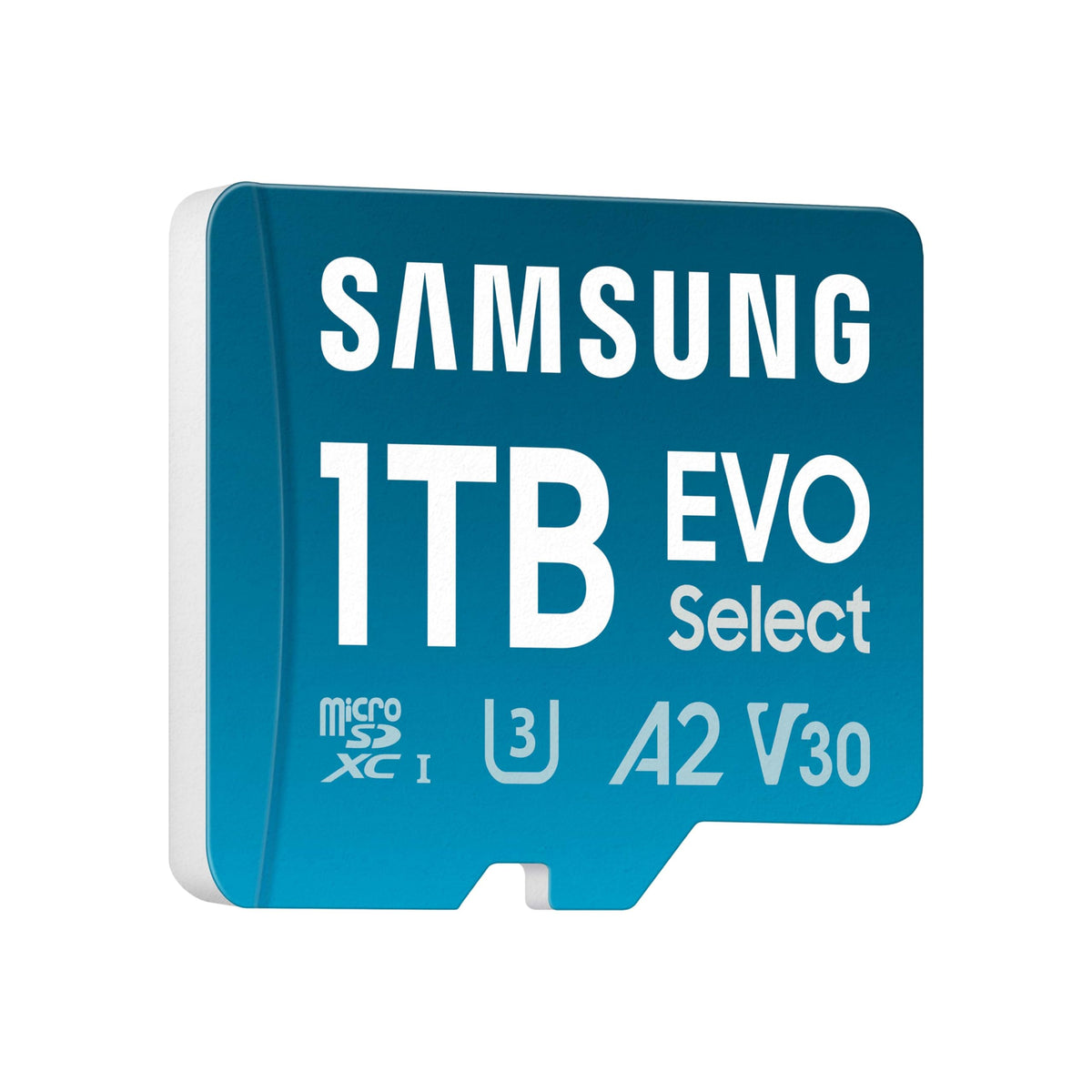 SAMSUNG EVO Select microSDMemory Card + Adaptador, 1 TB microSDXC, hasta 160 MB/s, 4K UHD, UHS-I, C10, U3, V30, A2, para teléfono Celular, Smartphones, Nintendo-Switch y tabletas (MB-ME1T0SA/AM)