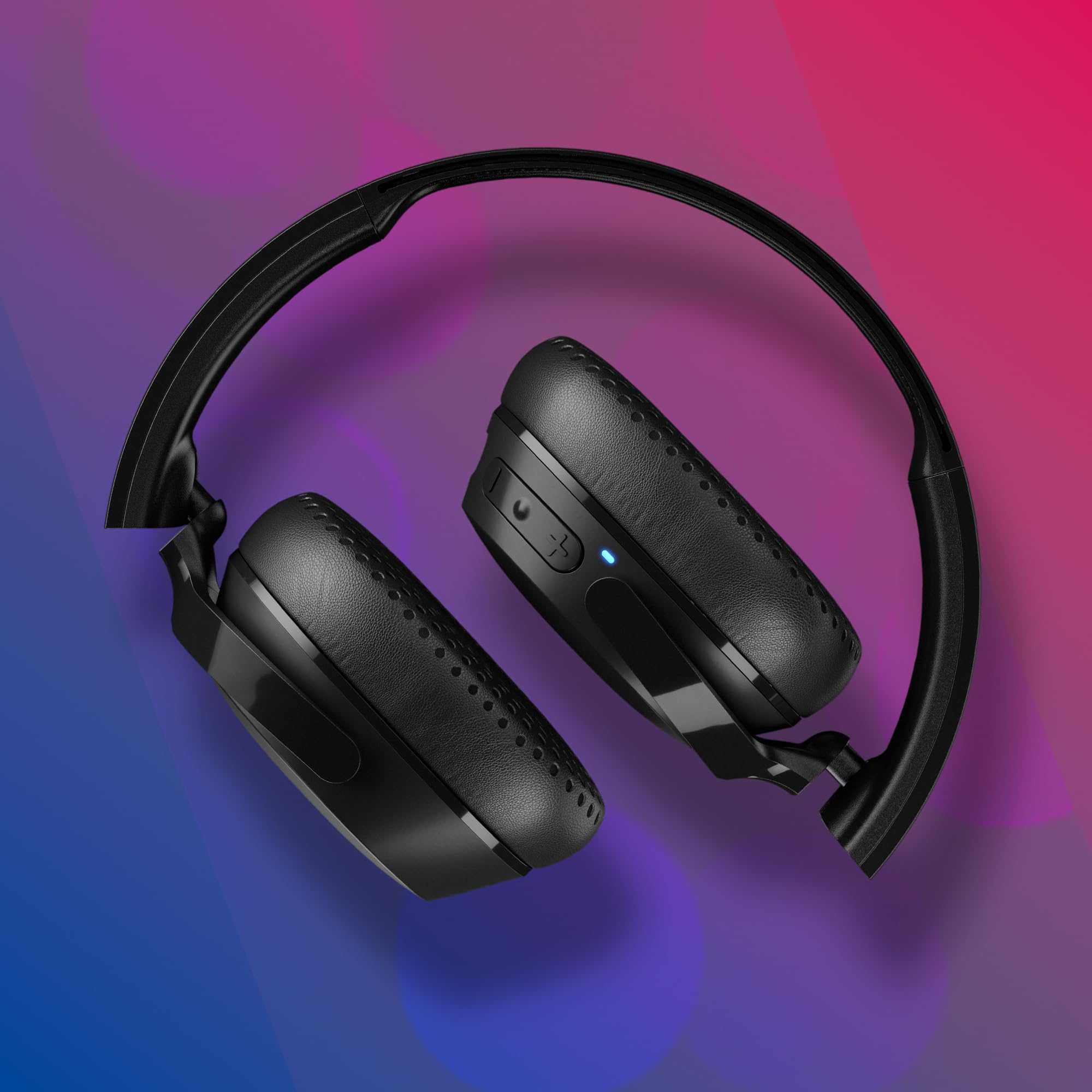 Audífonos Skullcandy Riff 2 On-Ear Inalámbricos, 34 Horas de Batería, Micrófono, Compatibles con iPhone, Android y Dispositivos Bluetooth, Negro