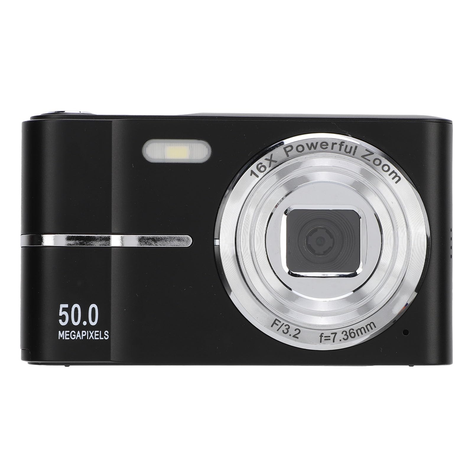 Wisoqu Cámara Digital FHD 1080P, Cámara Digital Compacta de Bolsillo con Grabación de Vídeo para Viajes (Black)