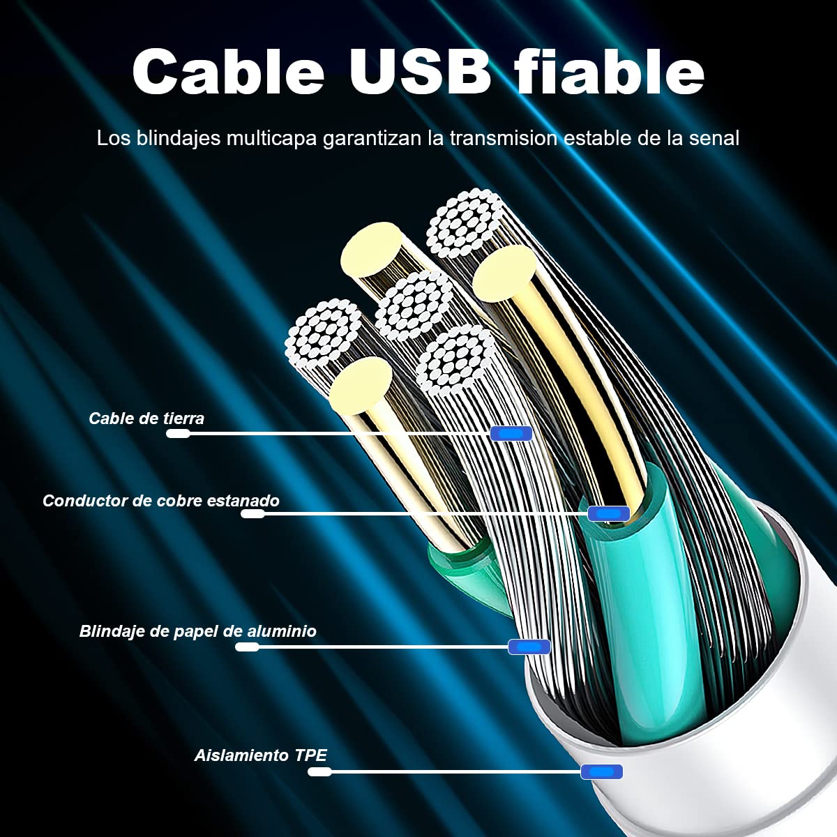 RENDIN 25W Cargador Carga Rapida con Cable 1.5M,Compatible con iPhone 14/13/12/11/Pro MAX/iPhone X/XS/XR/8, Cargador iPad