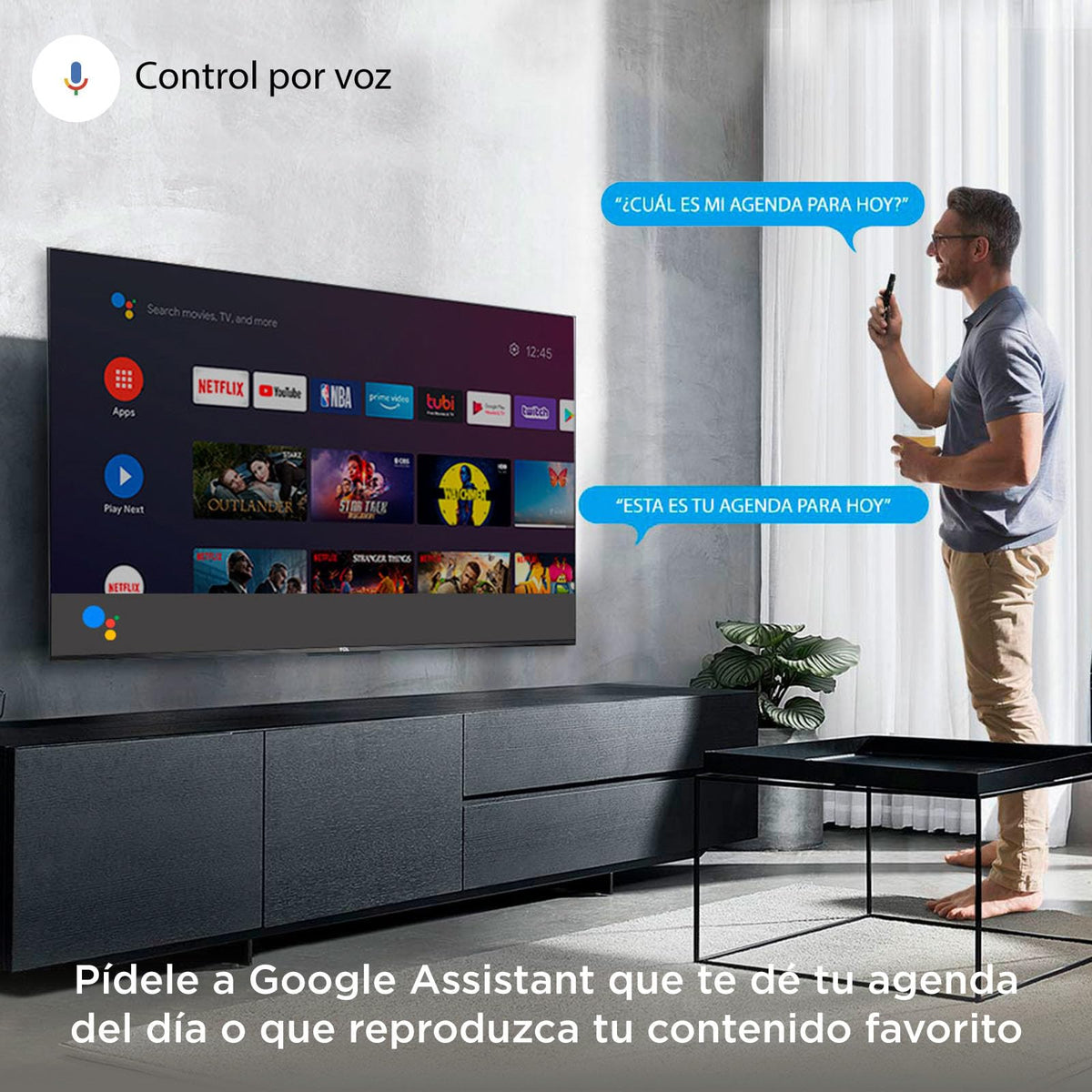 TCL Smart TV Pantalla 43" 43S350A Android TV FHD 2K Compatible con Alexa