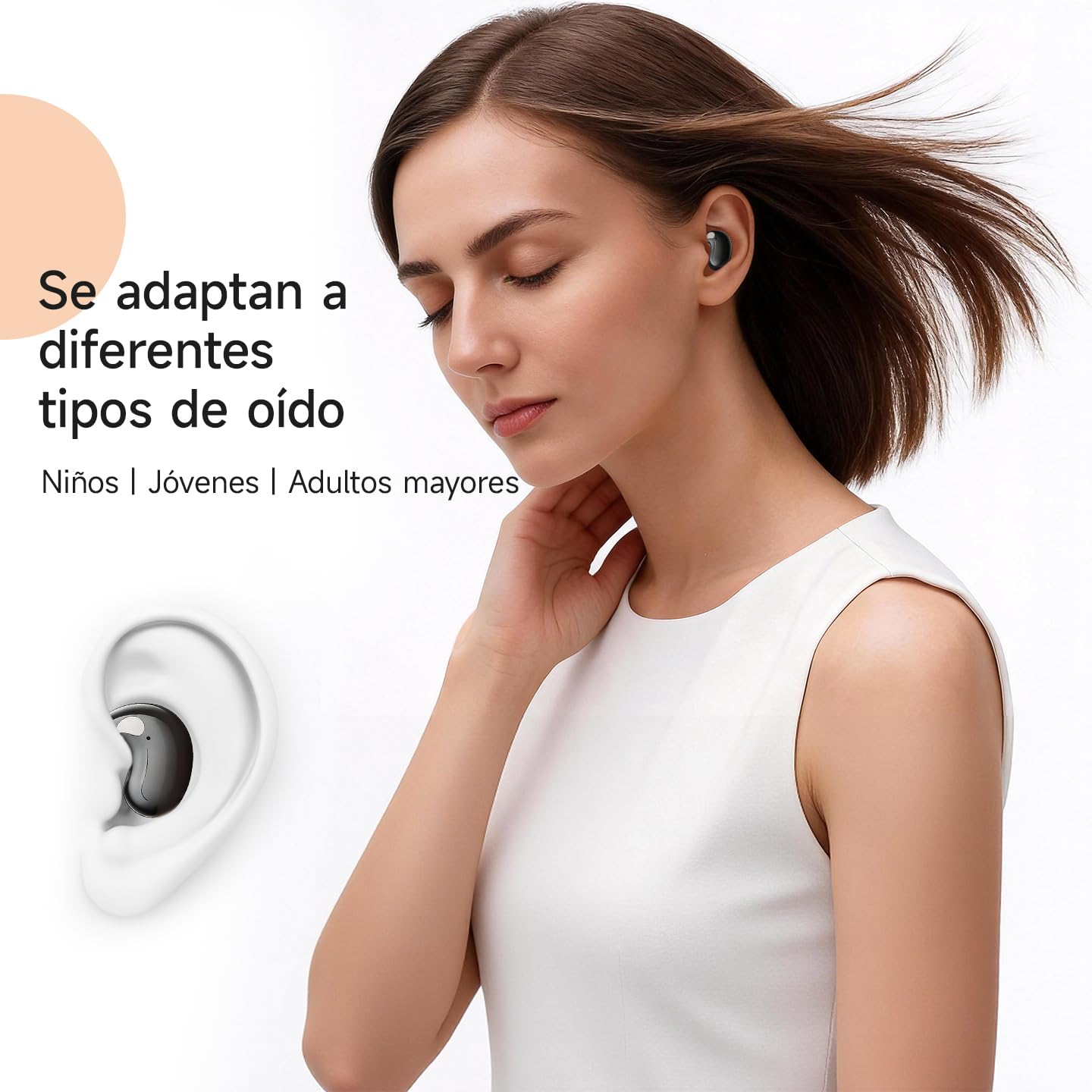 Audífonos Bluetooth para Dormir 5.4, Aislamiento Acústico 60dB, Pantalla LED, Autonomía 24h, Unidad 13mm Hi-Res AAC, Diseño Ergonómico Sin Presión para Dormir de Lado, Súper Ligeros