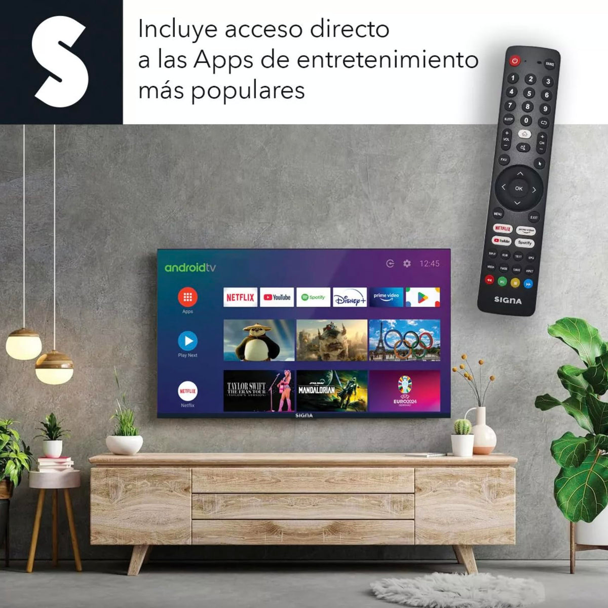 SELECTSHOP Signa Smart TV Pantalla 43” HD 1080P Android TV Pantalla Inteligente LED Dolby HD Compatible con App De Streaming TVHD Television Smart
