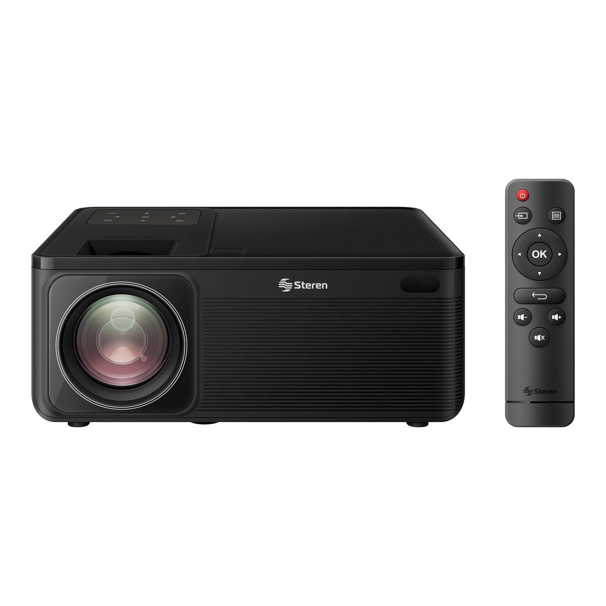 STEREN Proyector Multimedia Full HD de 600 ANSI LM con función Espejo | Bluetooth, Función Espejo, Cine en Casa, Pantalla Grande PRO-550