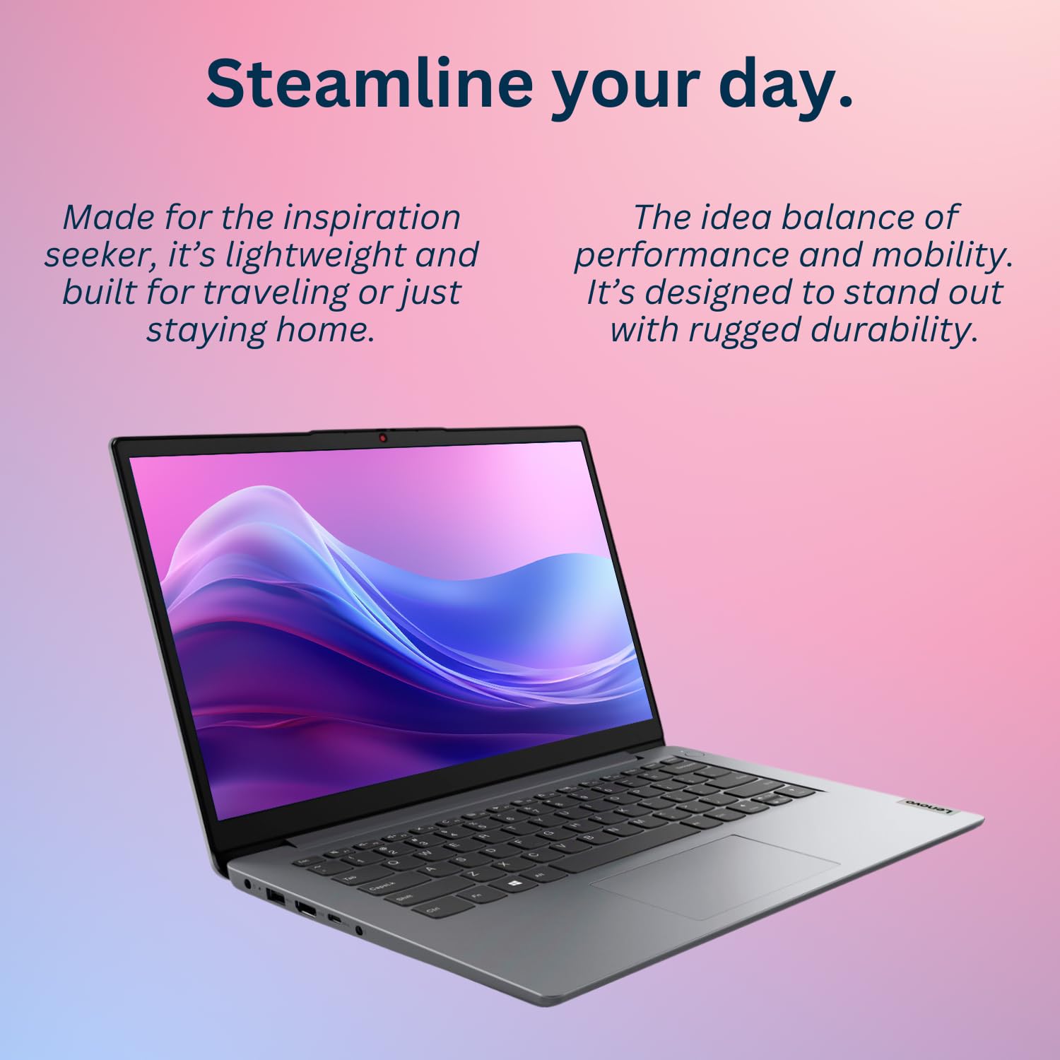 Lenovo IdeaPad 1 Laptop, pantalla HD de 14 pulgadas, Intel Celeron N4020, 4 GB de RAM, 128 GB eMMC, cámara web, Wi-FI 6, Windwos 11 Home, gris