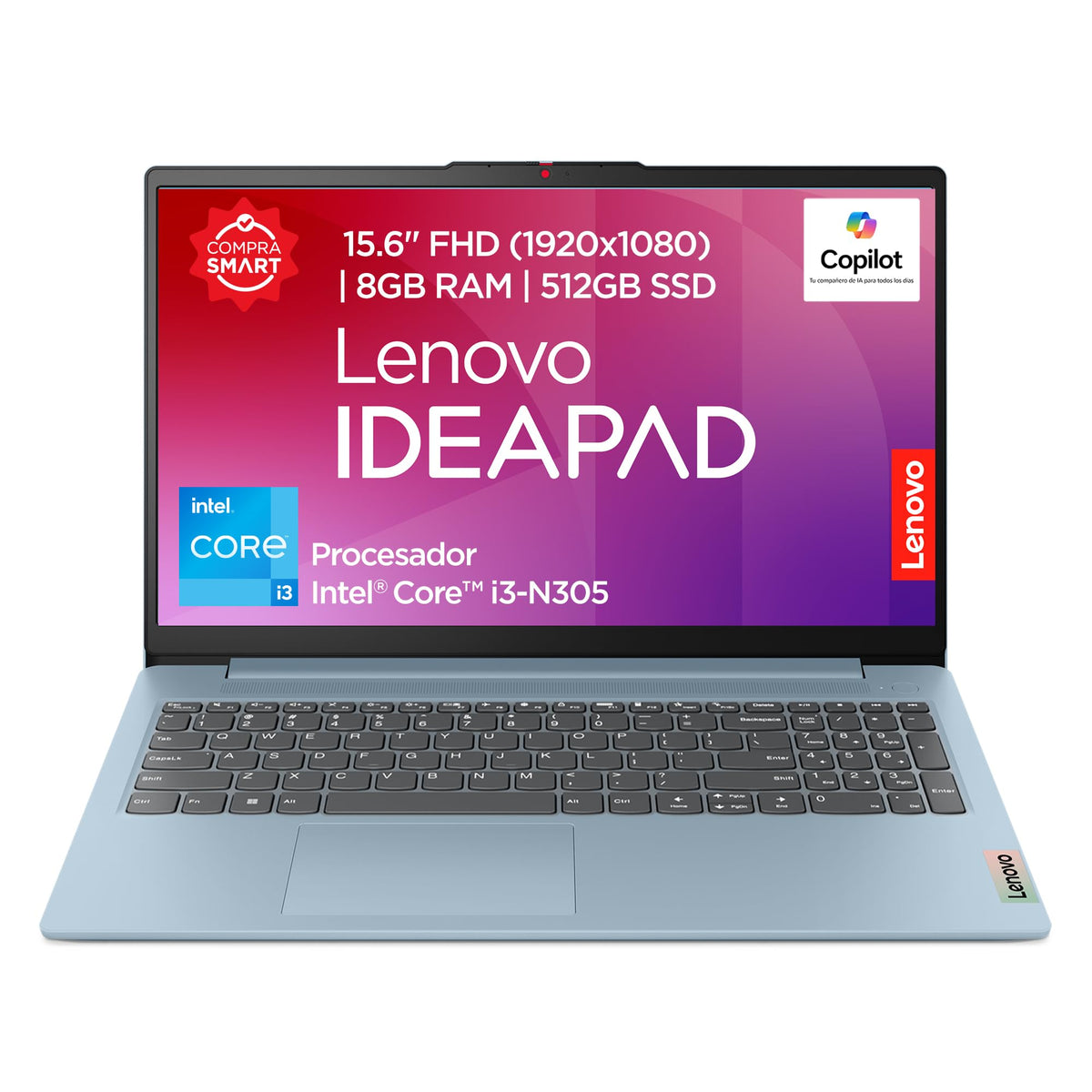 Laptop Lenovo Ideapad Slim 3 | Intel Core i3 | 8 GB RAM 512GB SSD | Lector SD | Windows 11 Azul