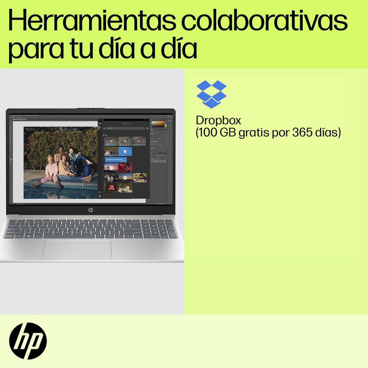 HP Laptop 15-fc0079la, AMD Ryzen 5, 8 GB, 512 GB SSD, 15.6, HD, Windows 11 Home, Teclado en Español, Garantía México, Plateado | Microsoft 365 Personal 12 Meses + Curso Multilenguajes