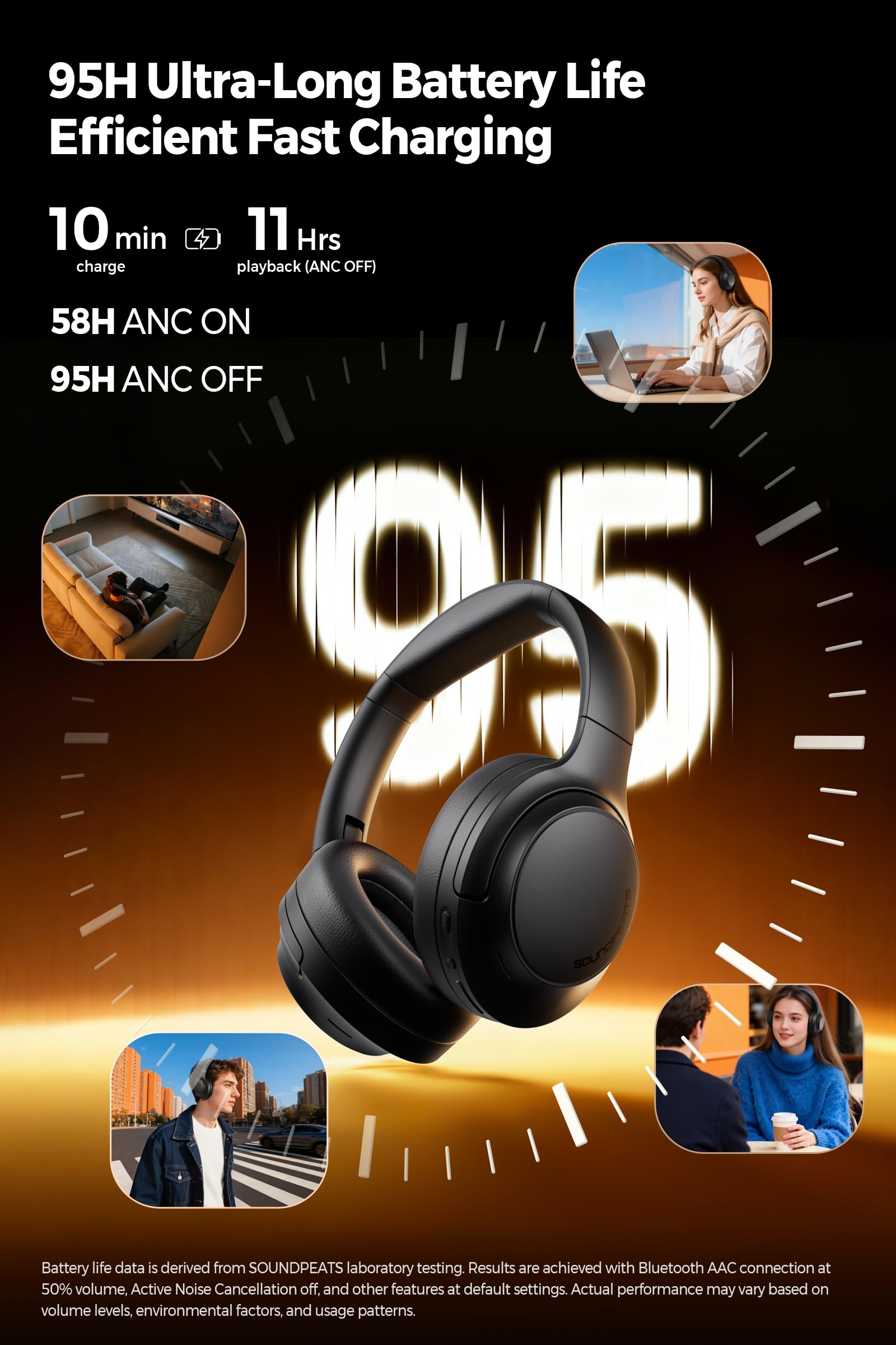 SoundPEATS Cove Pro + PearlClip Pro Audífonos Inalámbricos Over-Ear y Open-Ear Hi-Res, ANC Adaptativa, Bluetooth 6.0, Audio Premium