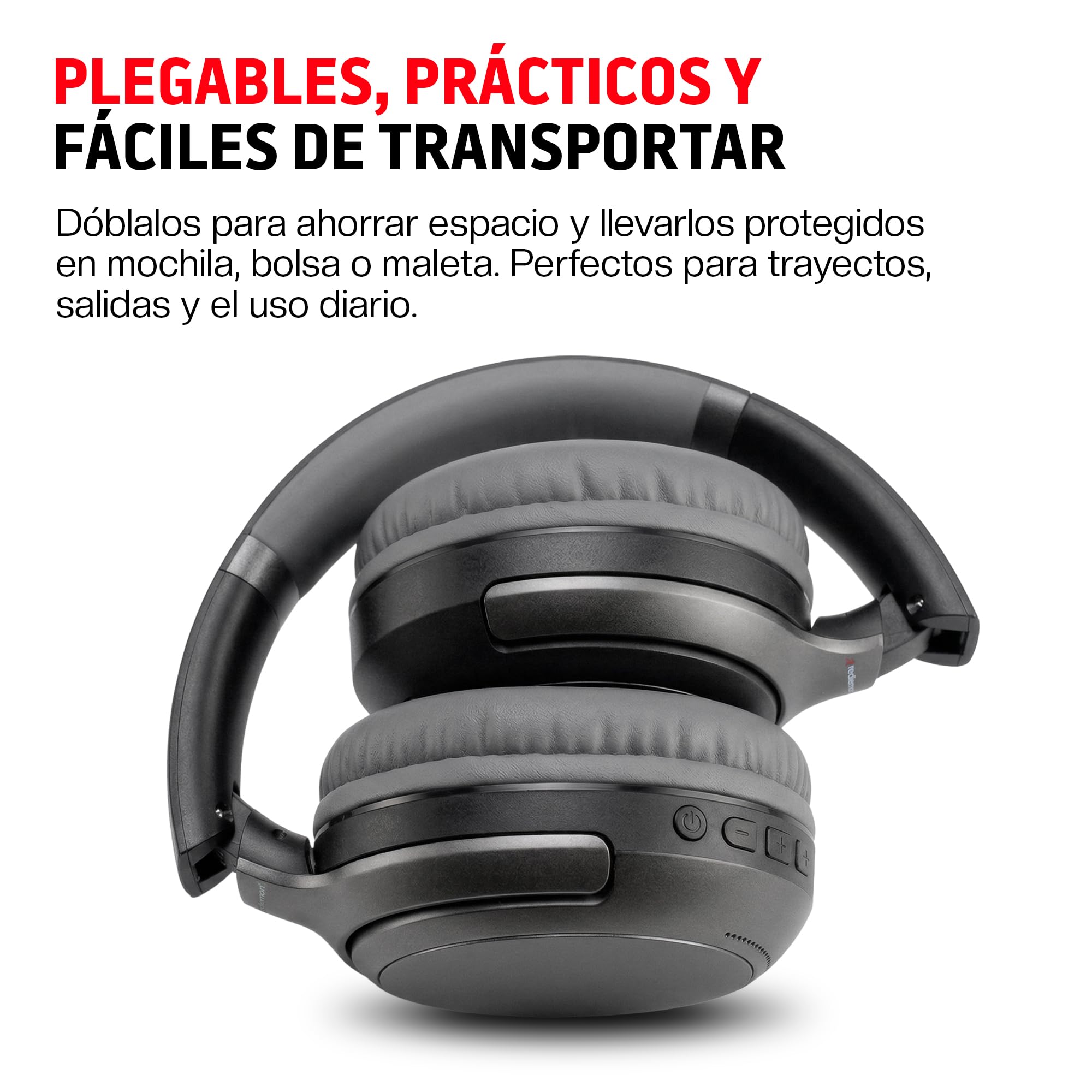 Redlemon Audífonos Bluetooth Inalámbricos de Diadema Sonido HD Plegables