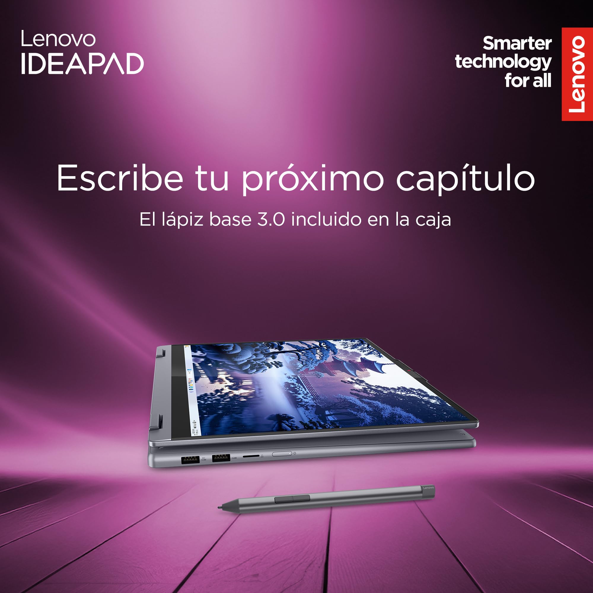 Laptop Lenovo Ideapad 2en1 14AKP10 | 14" WUXGA Touch | AMD Ryzen AI 7 350 | 16 GB RAM 512 GB SSD | PC con IA | Incluye Lapiz Digital