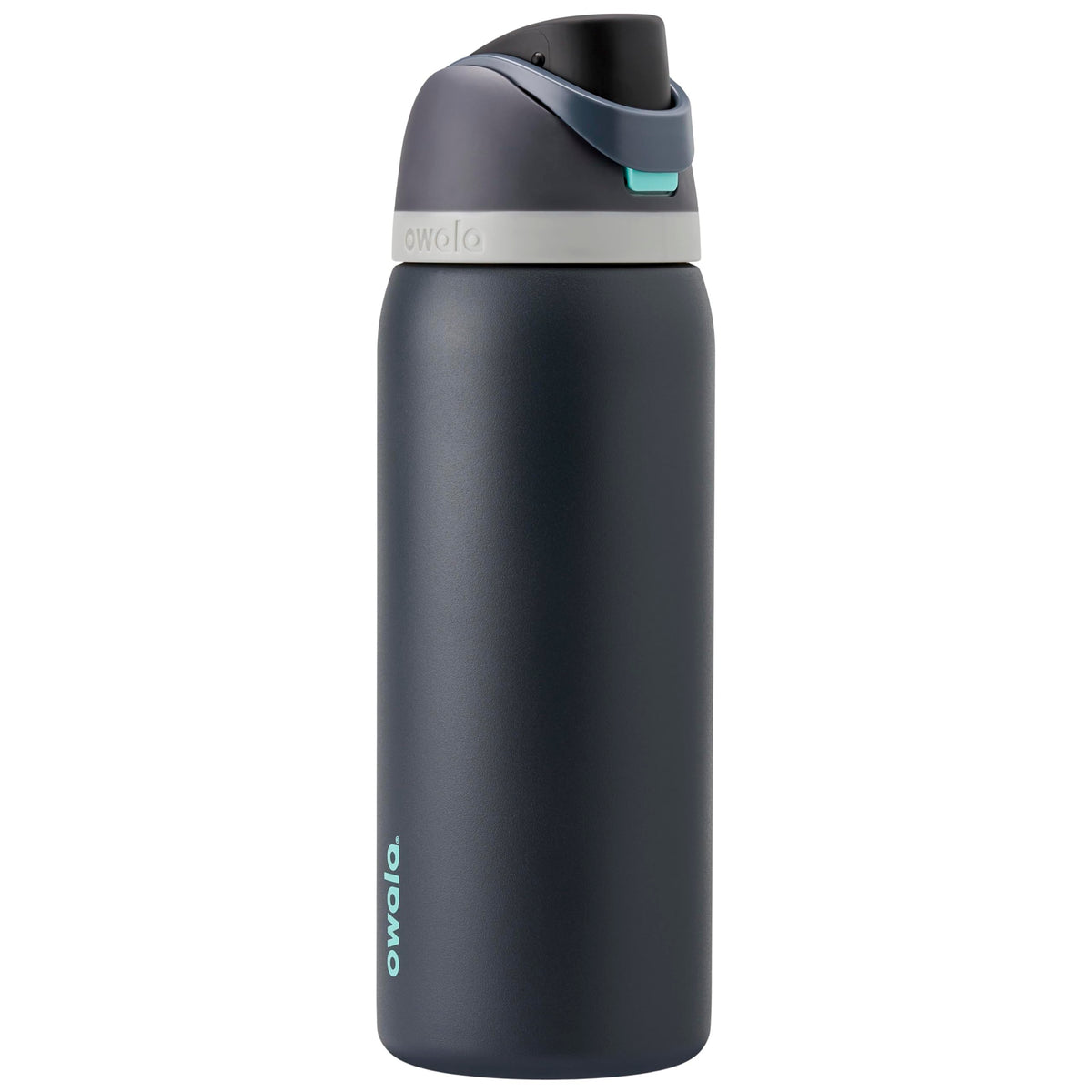 Owala FreeSip - Botella de agua aislada de acero inoxidable con pajita para deportes, viajes y escuela, botella de agua deportiva sin BPA, 32 onzas, marea brumosa