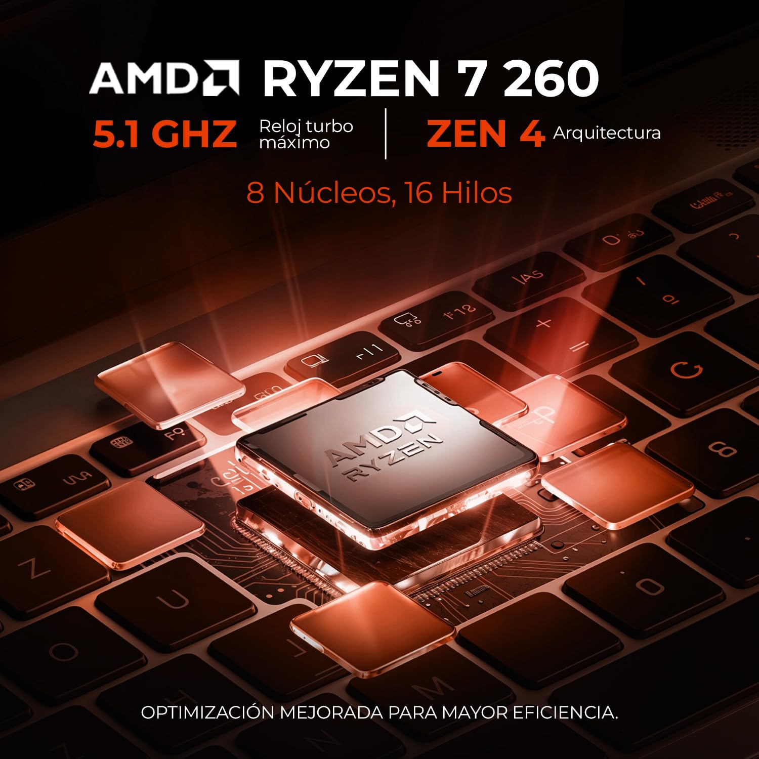 ASUS TUF Gaming A16 Laptop IA Gamer Nvidia GeForce RTX 5060 8GB DLSS Ryzen 7 260 NPU Rendimiento Total 38 Tops 32GB 1TB Pantalla 16" IPS FHD+ 165Hz Teclado Ingles Copilot Gaming Proxima Generacion