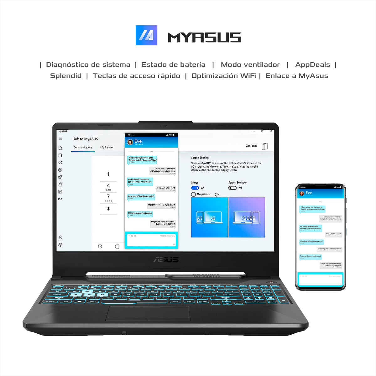 ASUS Laptop TUF Gaming A15 / AMD Ryzen 5 / RTX 3050 / 16GB RAM / 512GB SSD/Negro/Teclado en Español (Garantía en México)