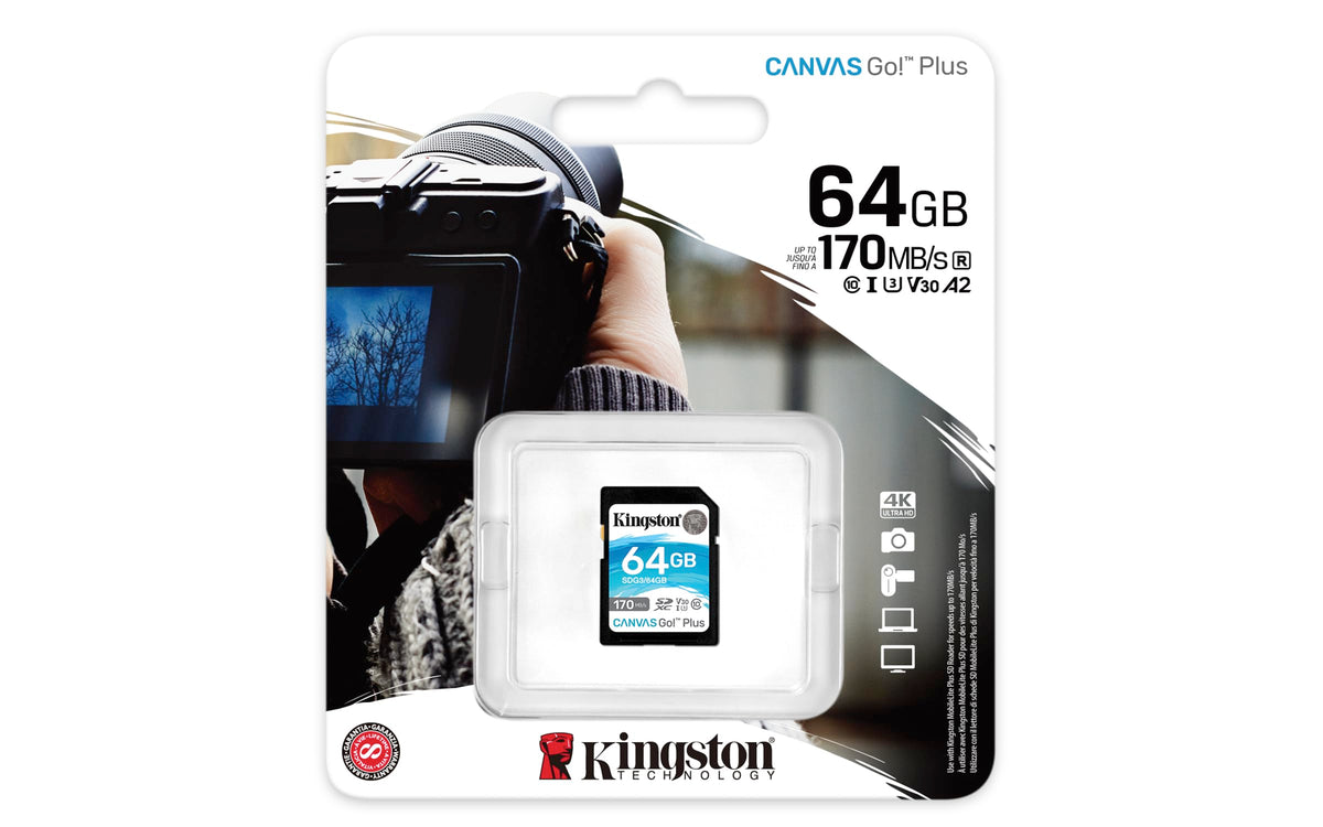Kingston SDXC Canvas Go Plus Tarjeta SD de 64 GB